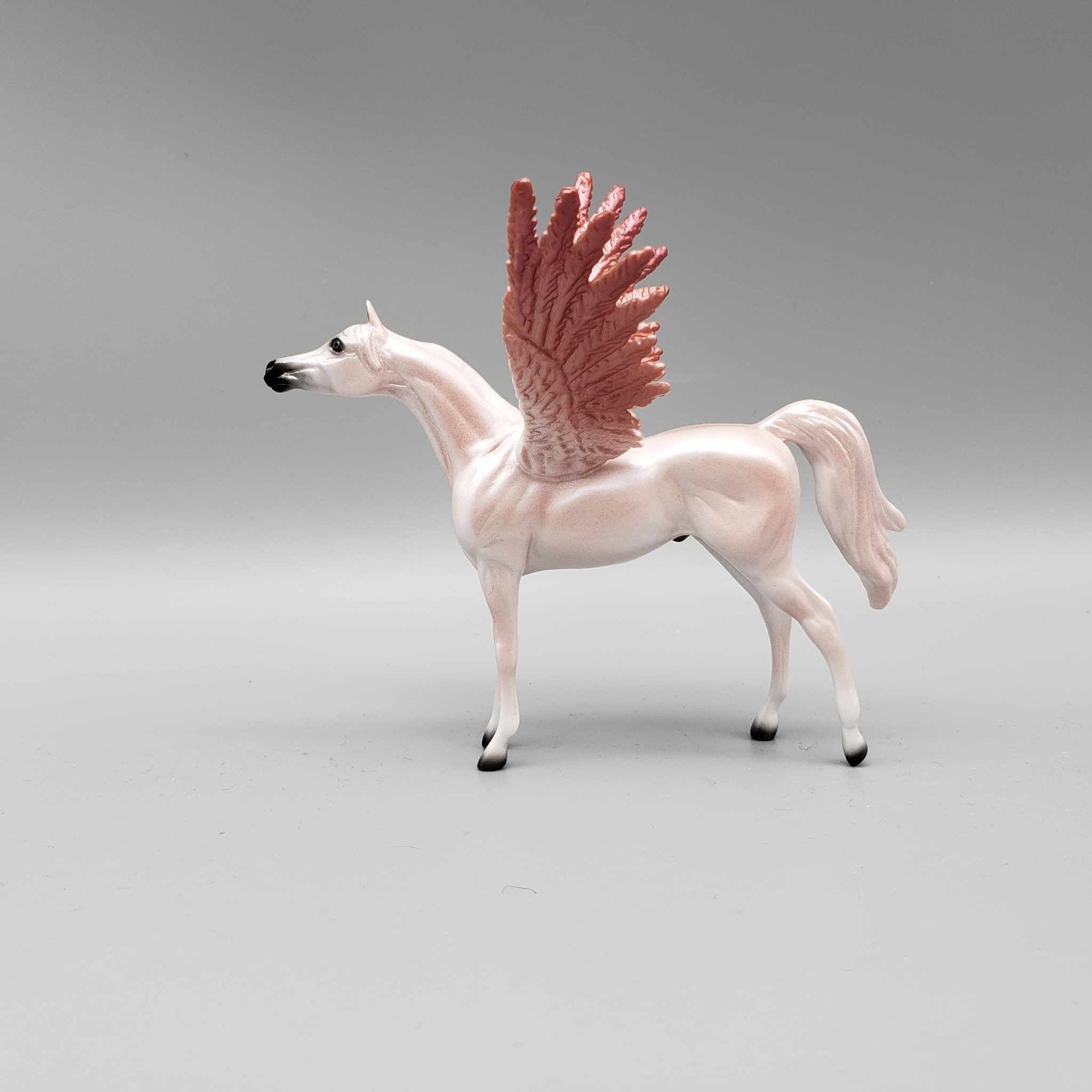 Delighted OOAK Deco Pink Champagne Angel Winged Arabian Chip By Carrie Keller Holiday Sale HS23