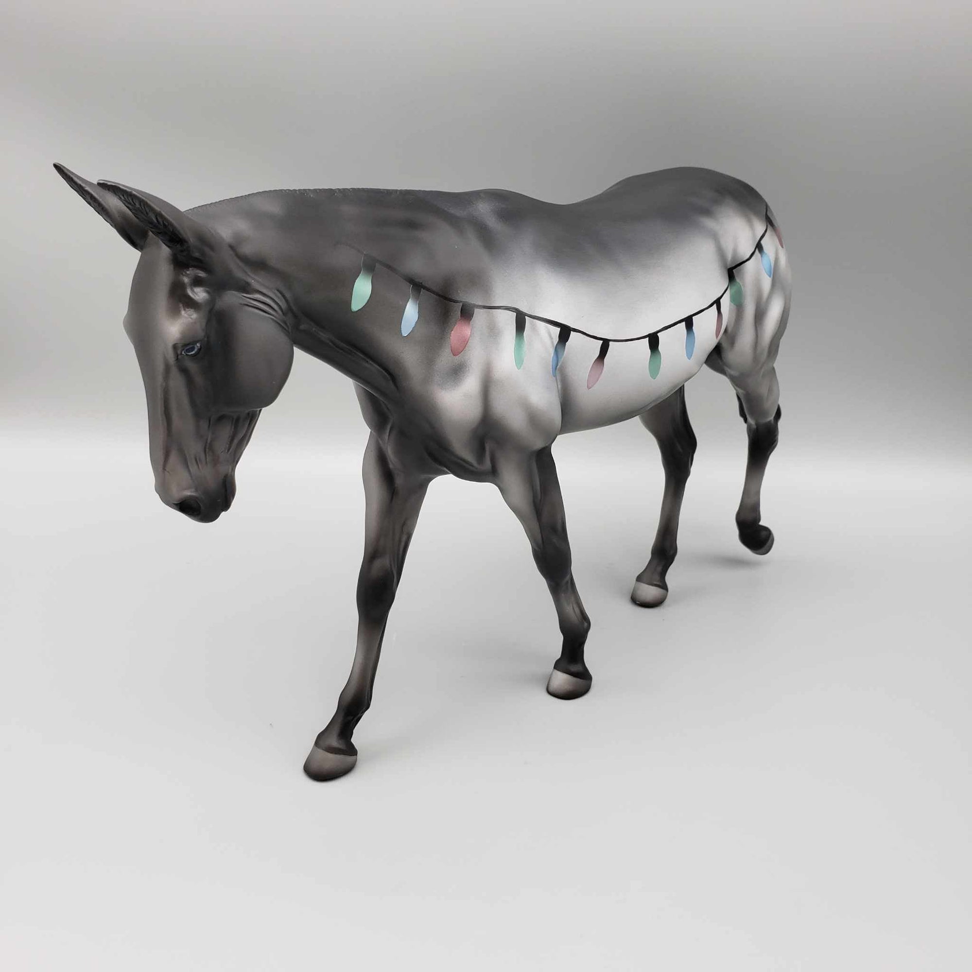 Holiday Lights OOAK Gray Deco String of X-Mas Lights Mule By Angela Marleau Holiday Sale HS23