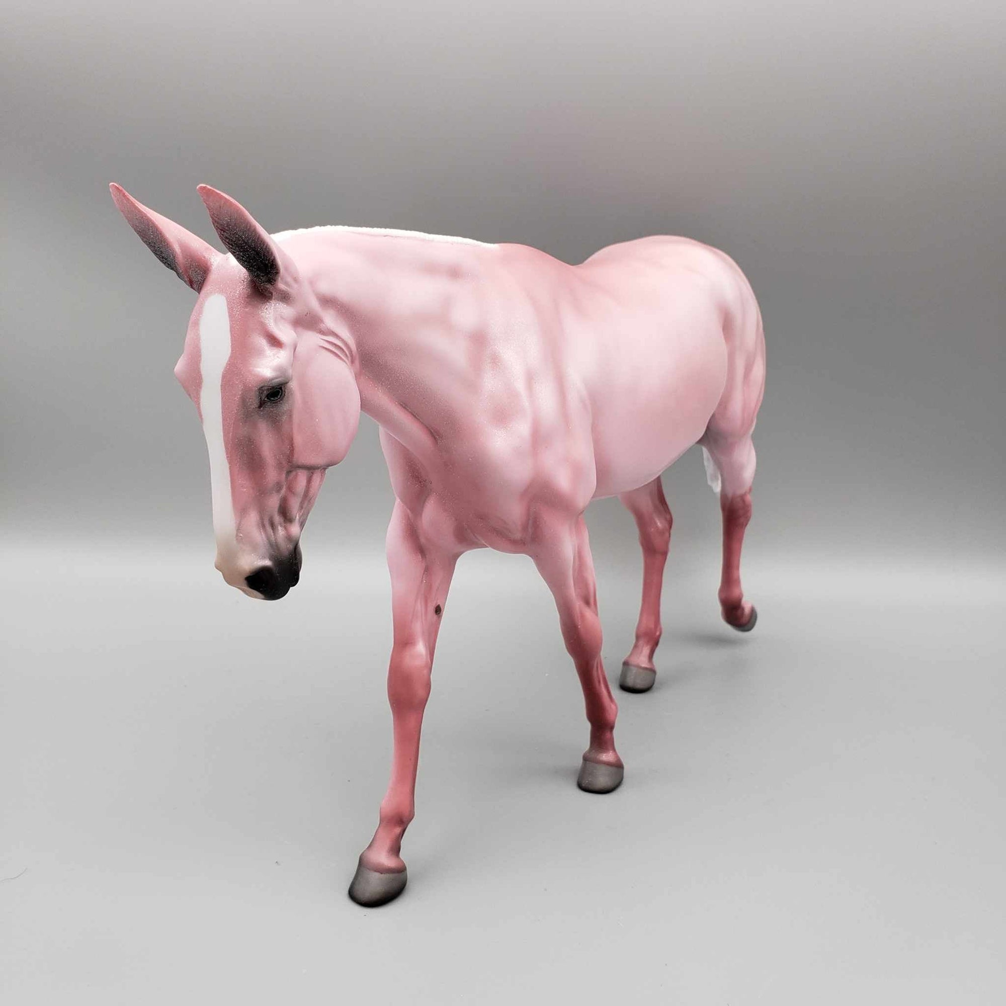 Cotton Candy OOAK Deco Pink Pearl Mule By Angela Marleau Holiday Sale HS23