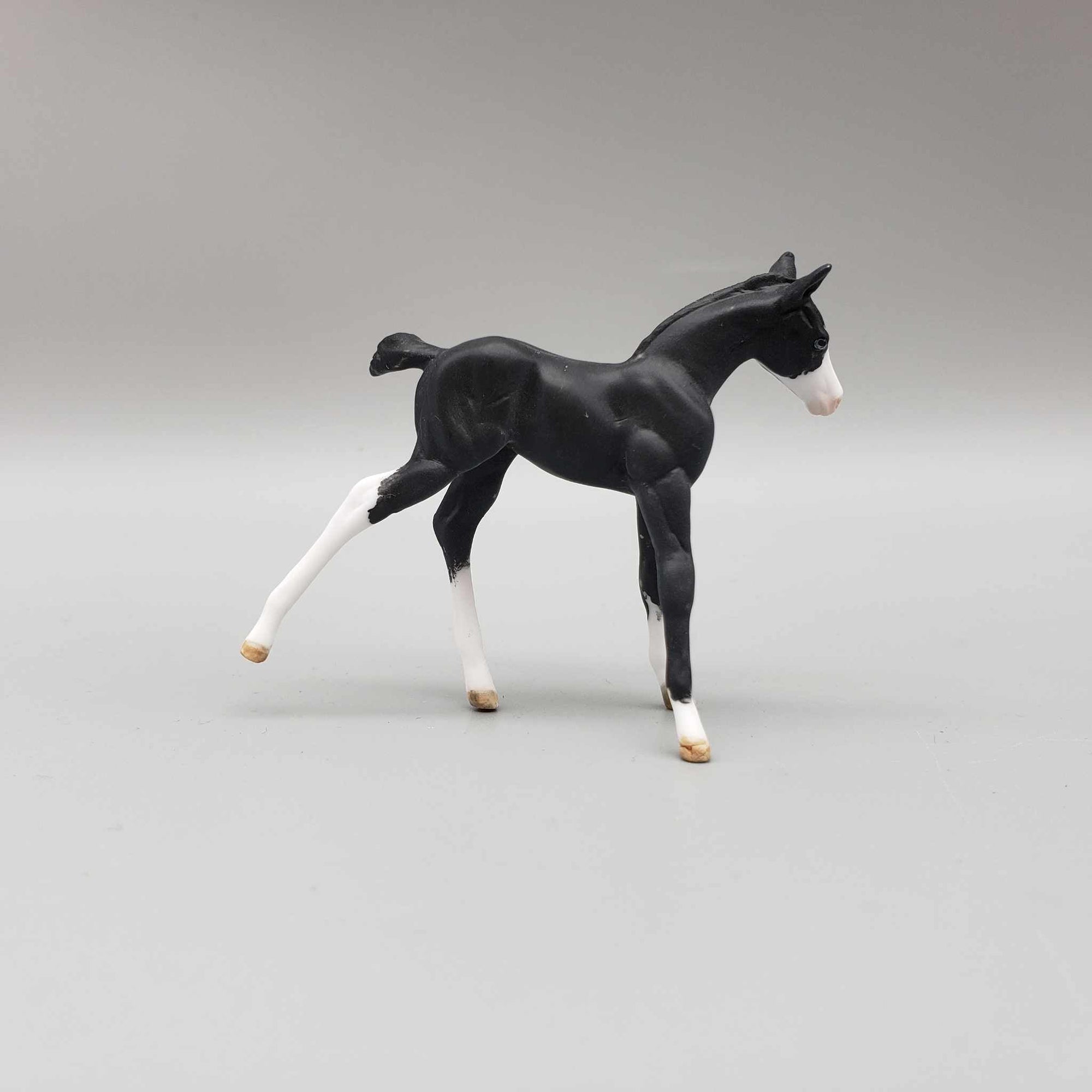Frolic OOAK Black Kicking Chip Foal Hand Painted and Customized by Andrea Thomason HS23
