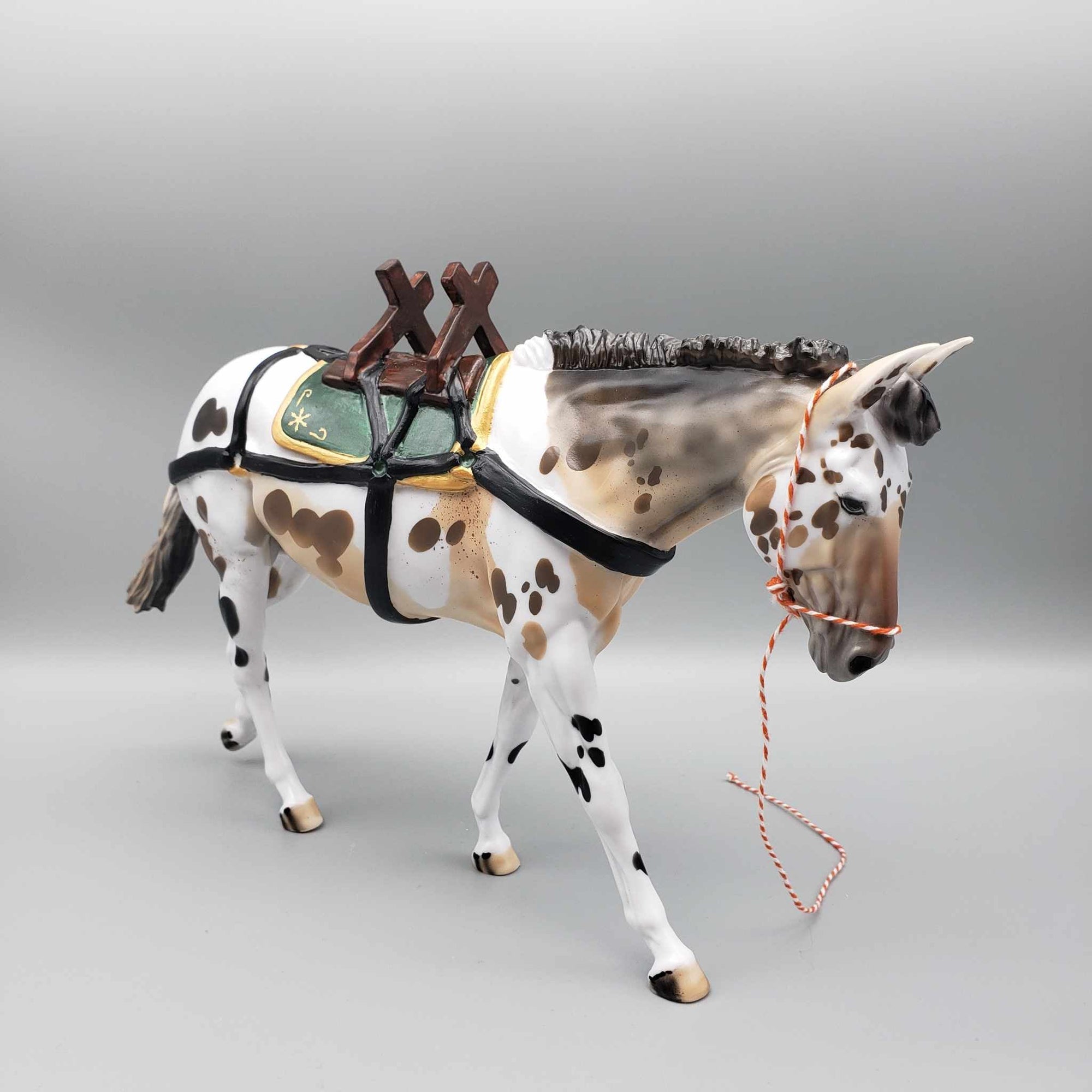 Gingerbread OOAK Appaloosa Pack Mule By Dawn Quick Holiday Best Offers 12/11/23
