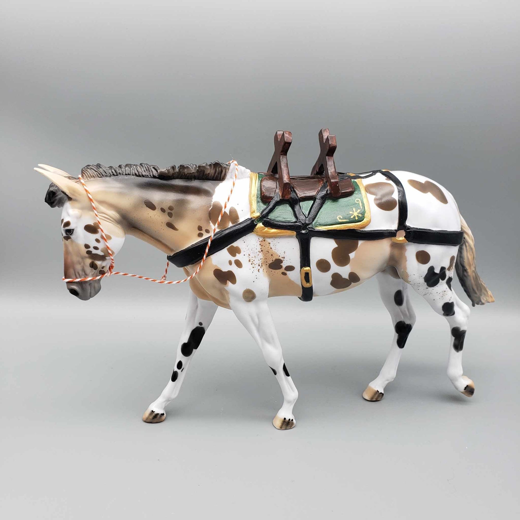 Gingerbread OOAK Appaloosa Pack Mule By Dawn Quick Holiday Best Offers 12/11/23