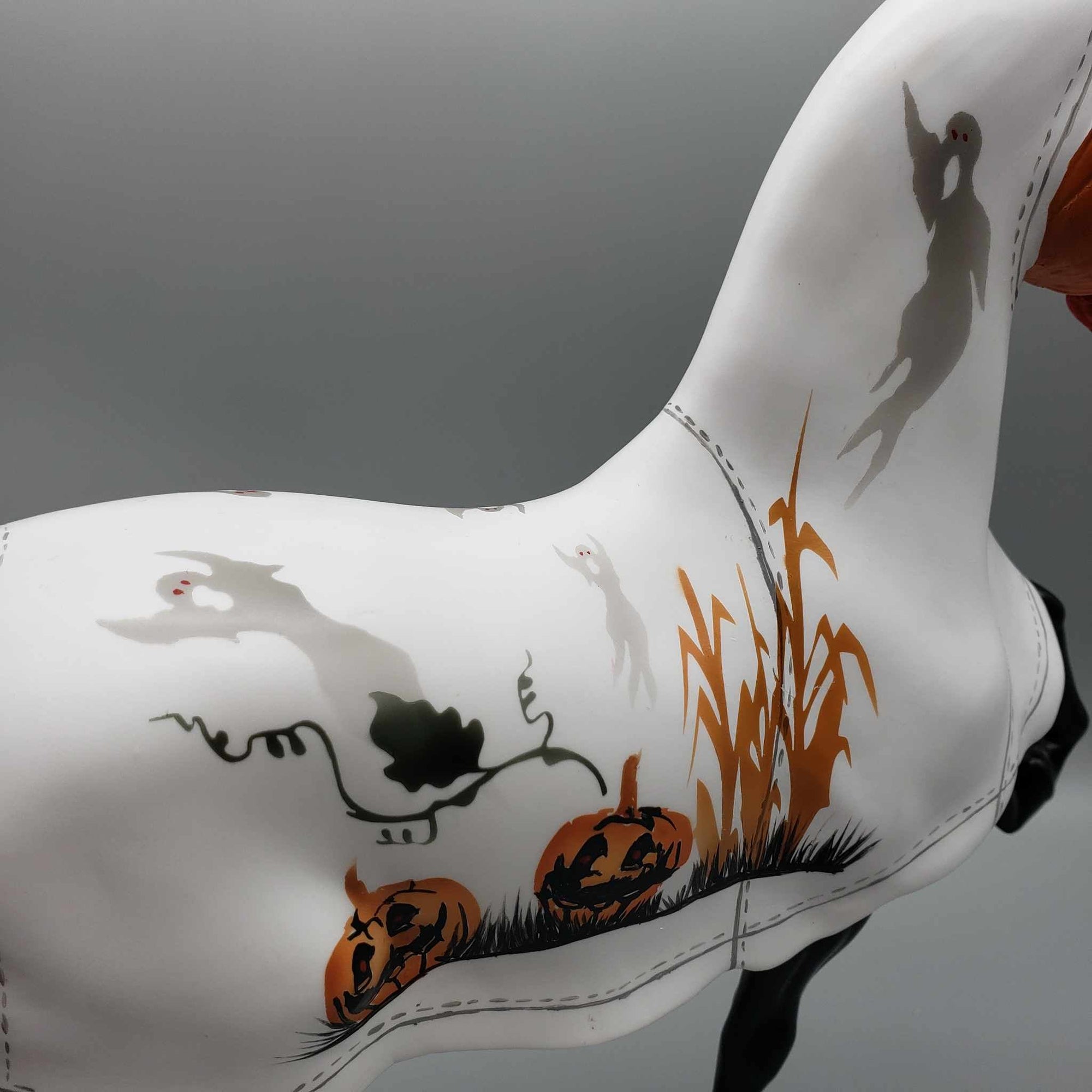 Haunted Harvest OOAK Ghost Sheet Pumpkin Masked Decorator Saddlebred By Dawn Quick BEST OFFER Moonlight Madness 2023 MM23