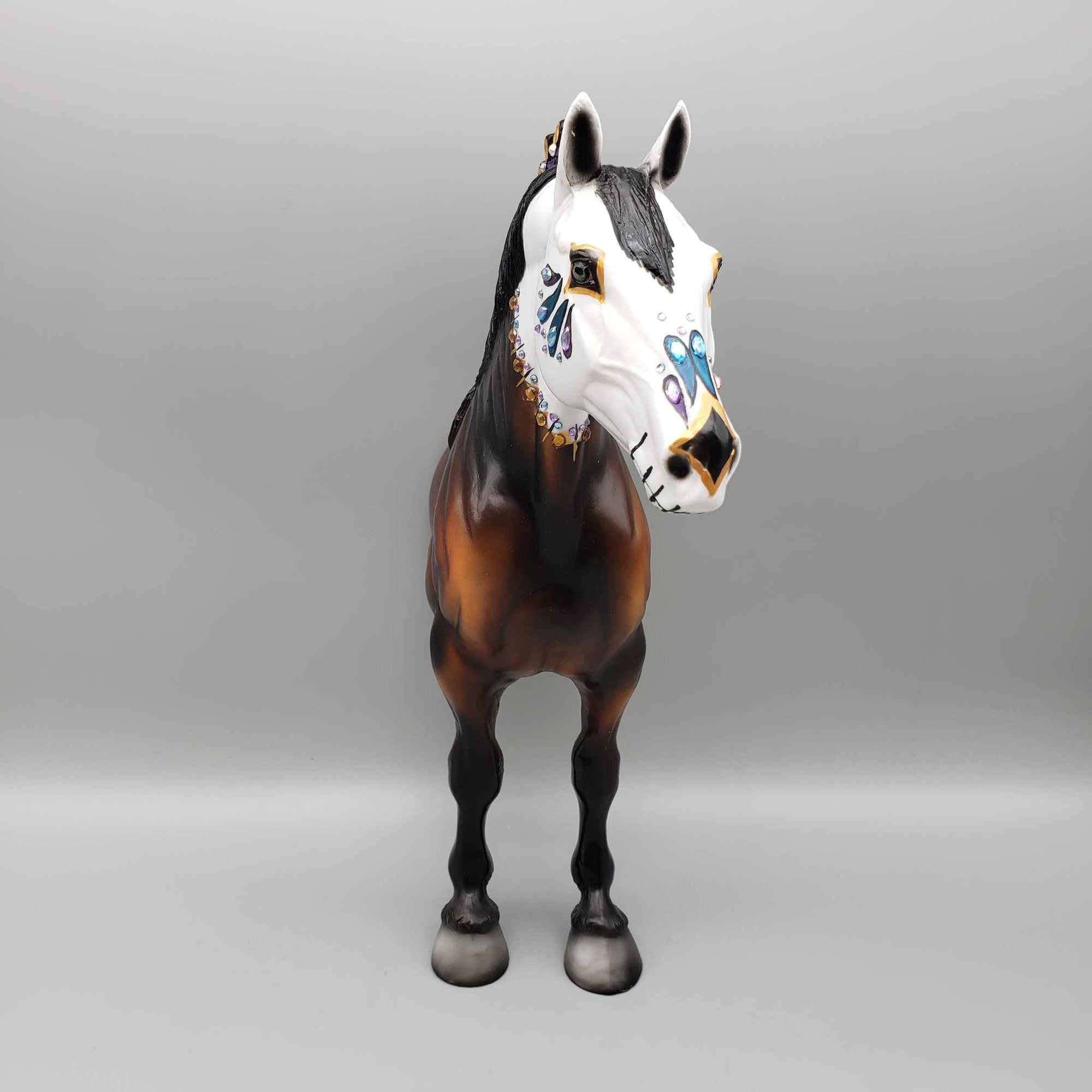 Bay of the Dead OOAK 1/2 Standing Draft Wall Decor Sugar Skull By Dawn Quick Moonlight Madness 2023 MM23