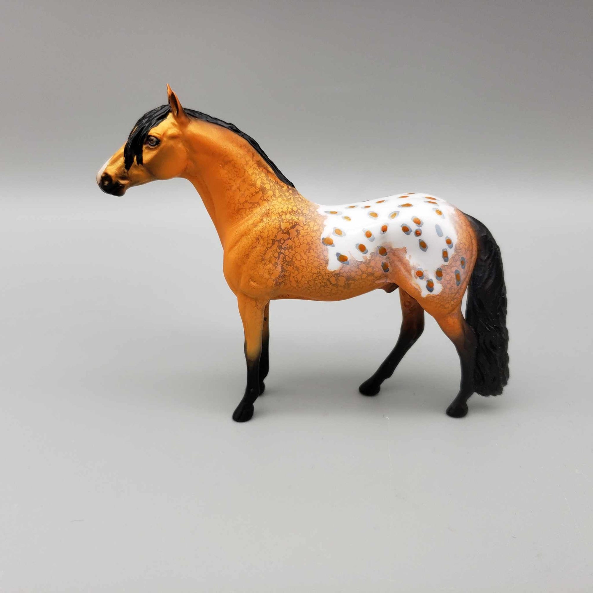 Dario OOAK Orange Buckskin Blanket Appaloosa W/Spots And Snip Andalusian Chip By Dawn Quick Moonlight Madness 2023 MM23