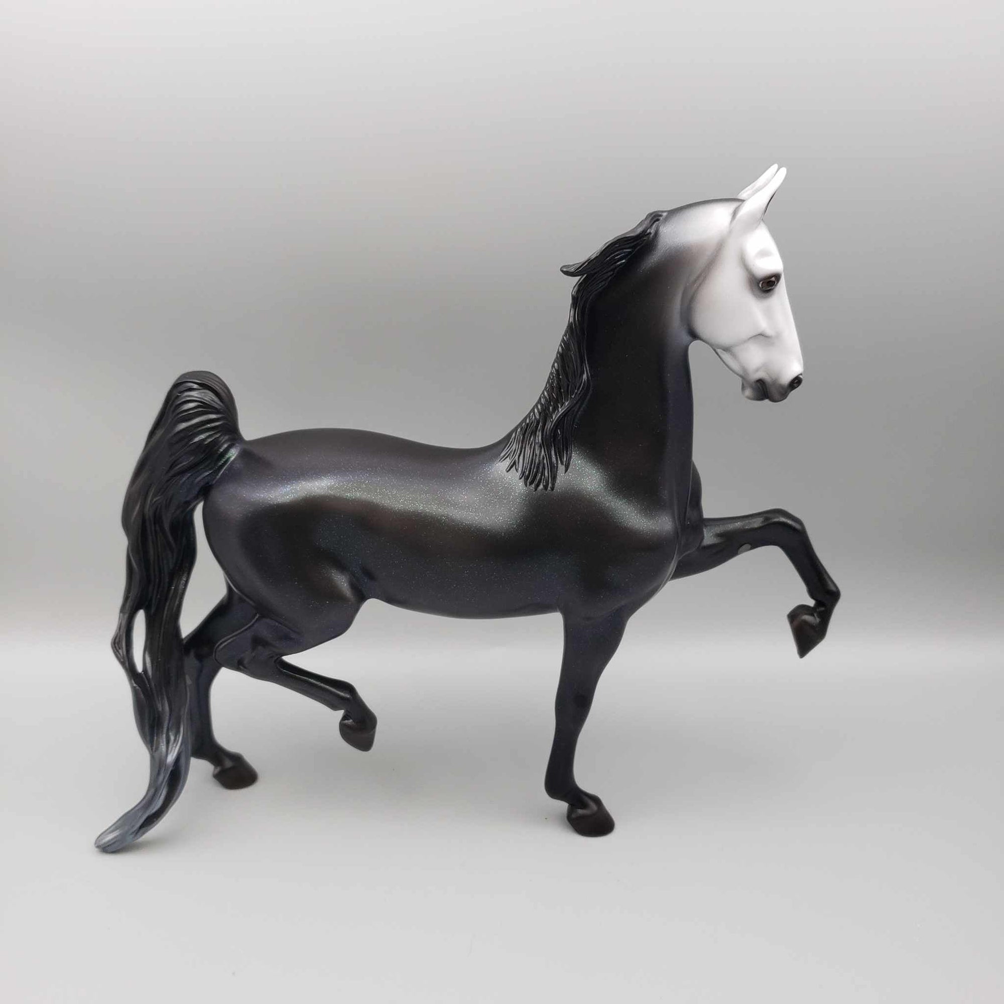 Frost OOAK Halloween Deco Black W/Green Halo Saddlebred By Ashley Palmer Moonlight Madness 2023 MM23