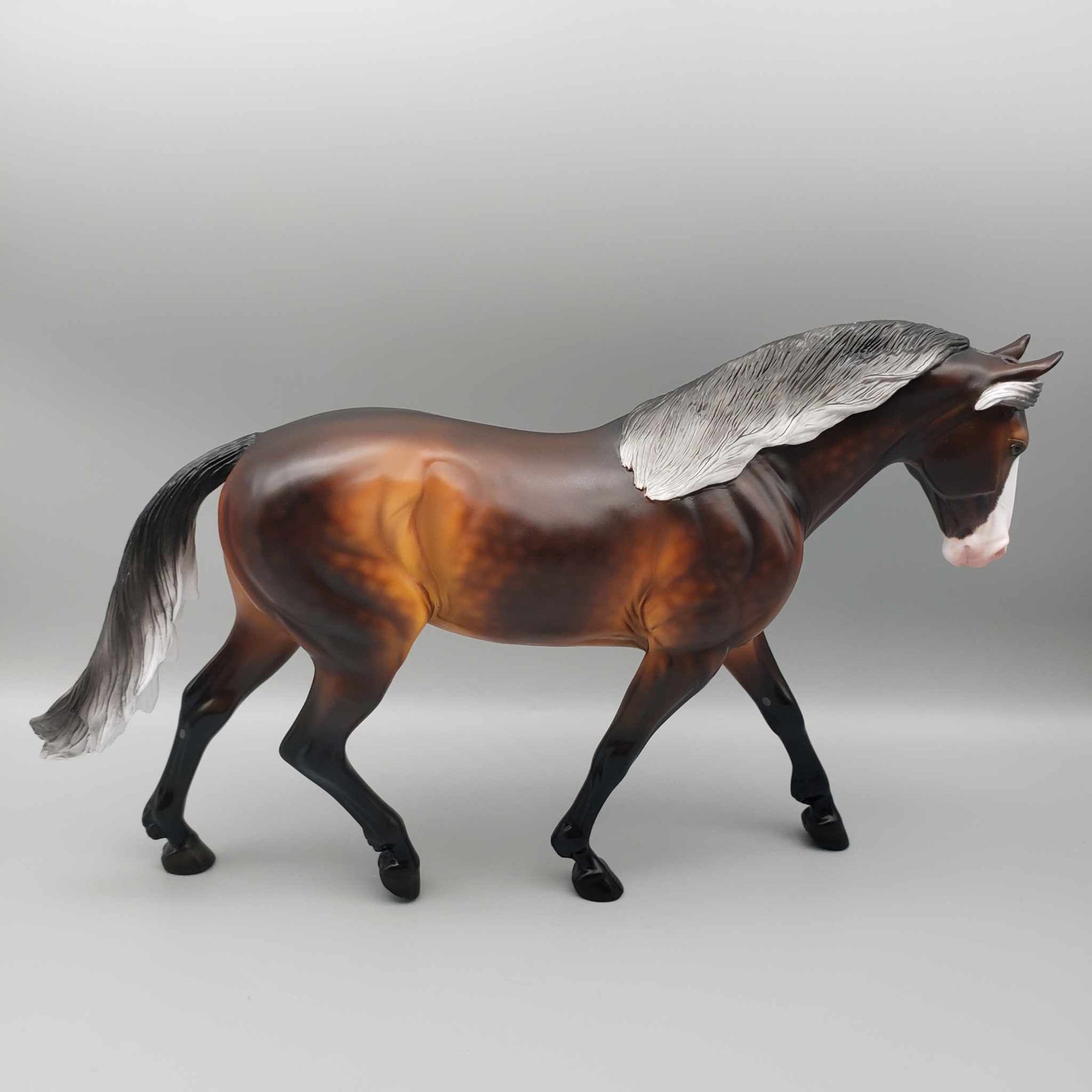 From Within OOAK Dappled Silver Bay W/Etched Marking Irish Draft By Ashley Palmer Moonlight Madness 2023 MM23