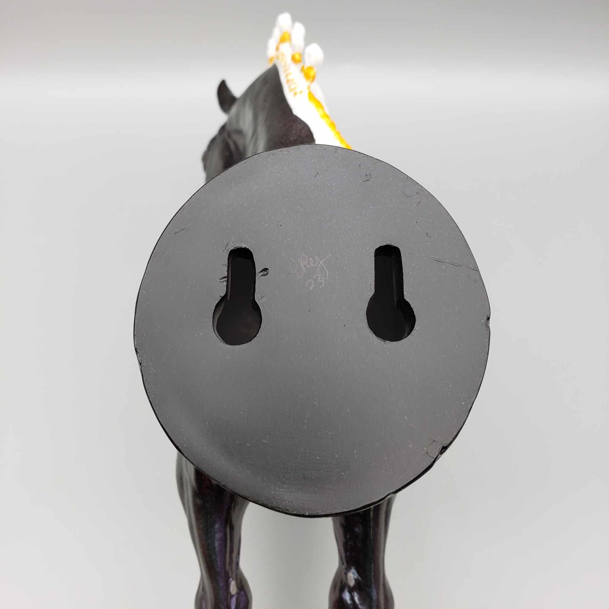 Half A Chance OOAK Holographic Black Half Standing Draft Wall Decor By Ellen Robbins Moonlight Madness 2023 MM23