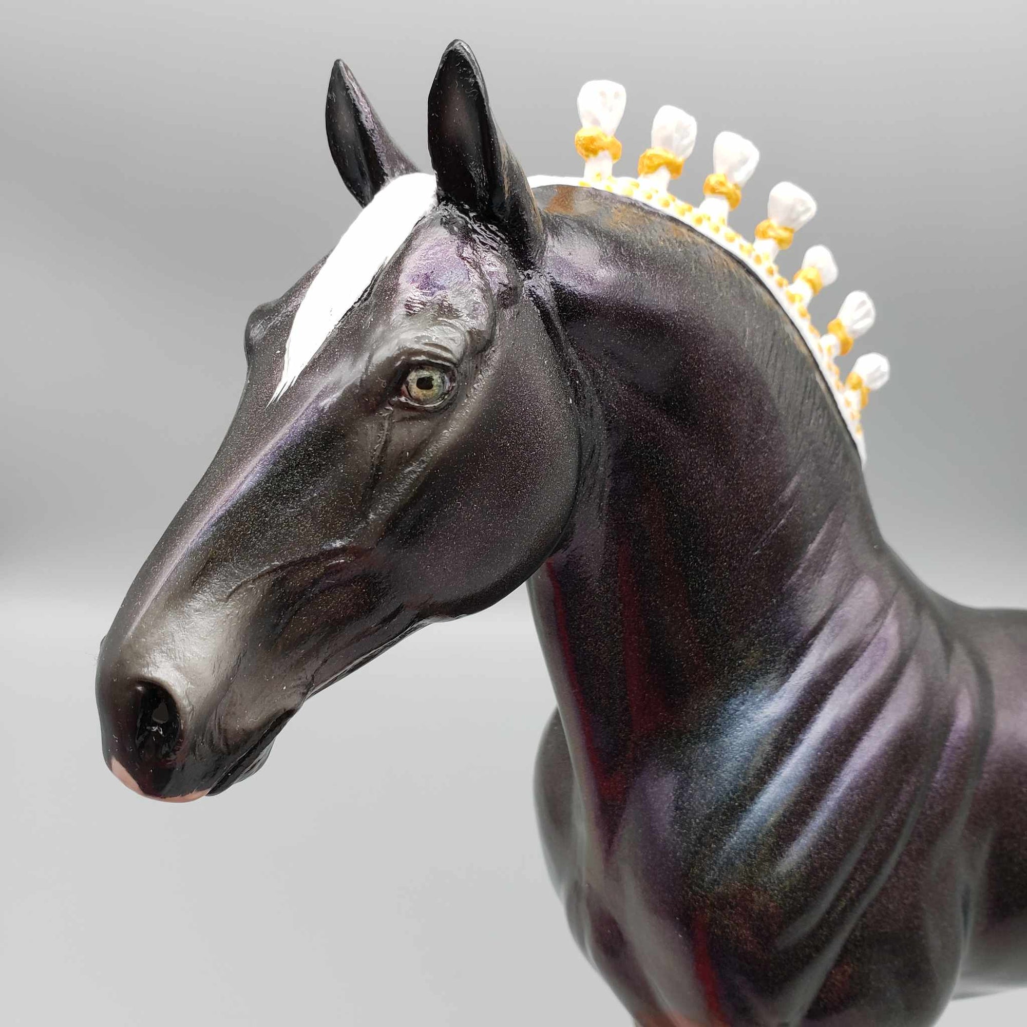 Half A Chance OOAK Holographic Black Half Standing Draft Wall Decor By Ellen Robbins Moonlight Madness 2023 MM23