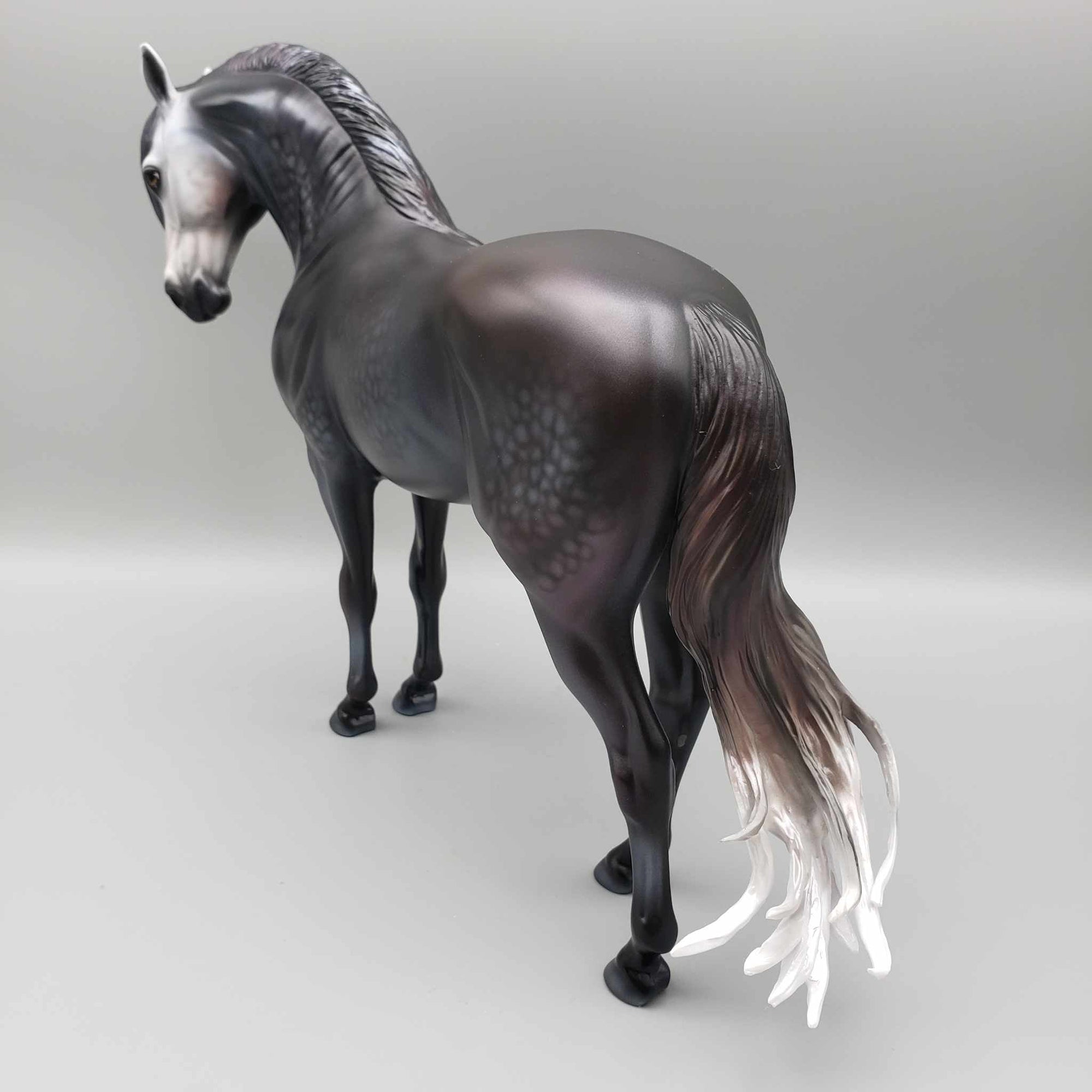 Luna del Cazardor OOAK Dappled Black Going Grey Andalusian By Carrie Keller BEST OFFER Moonlight Madness 2023 MM23
