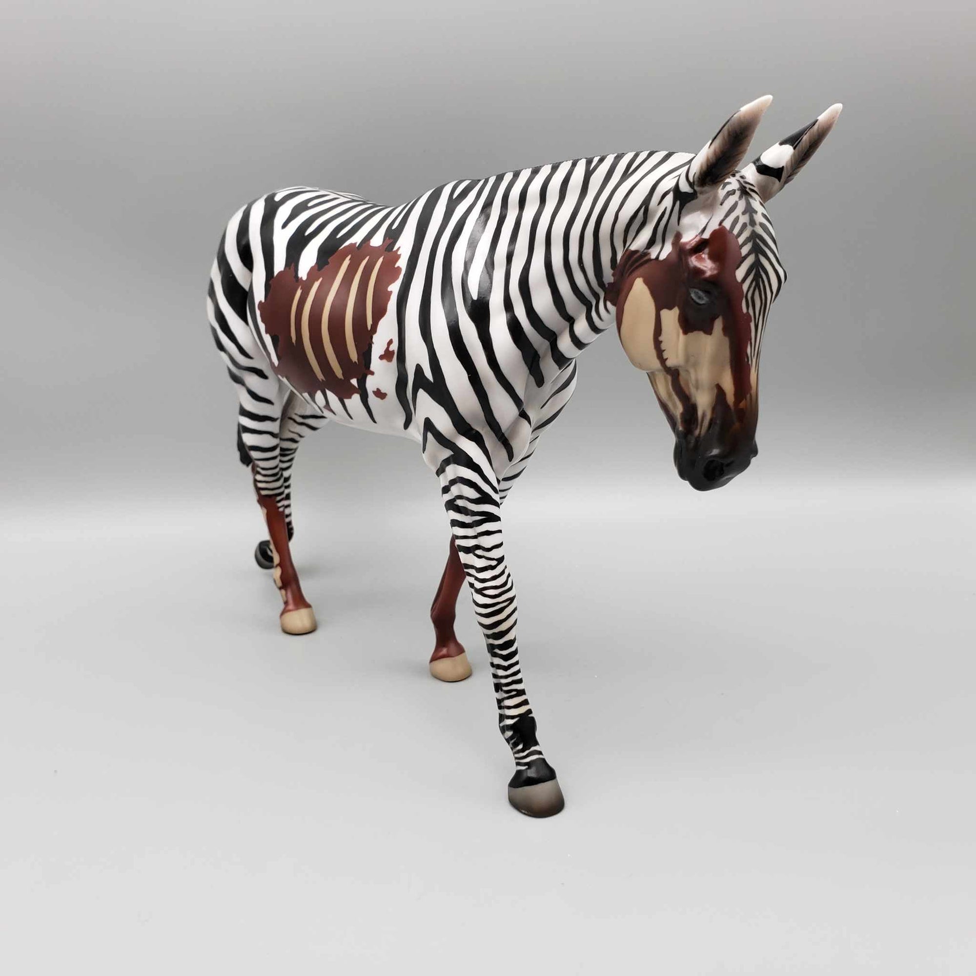Undead Safari OOAK Zombie Zebra Mule By Jess Hamill Moonlight Madness 2023 MM23