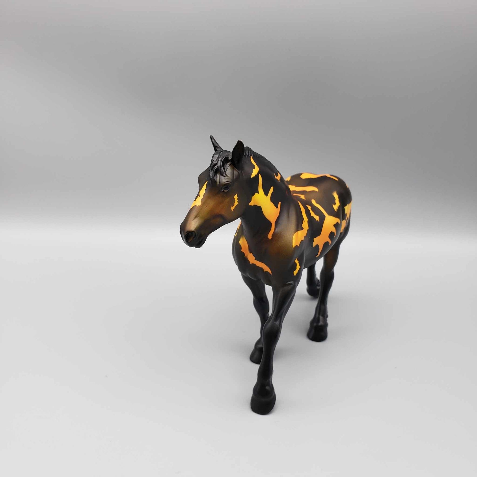 Fright Night Delight OOAK Deco Orange/Black Bats & Cats Draft Pebble By Dawn Quick Moonlight Madness 2023 MM23