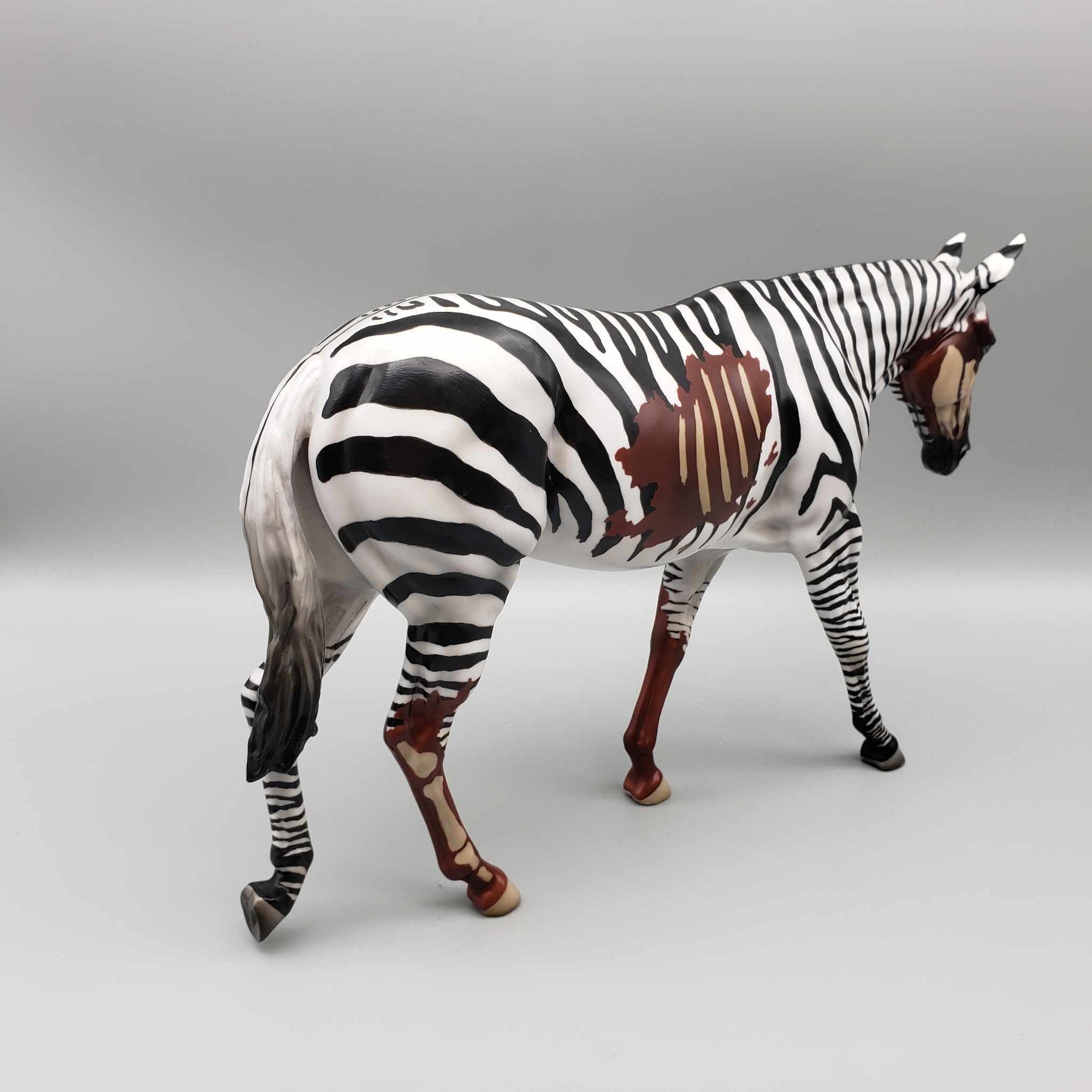 Undead Safari OOAK Zombie Zebra Mule By Jess Hamill Moonlight Madness 2023 MM23