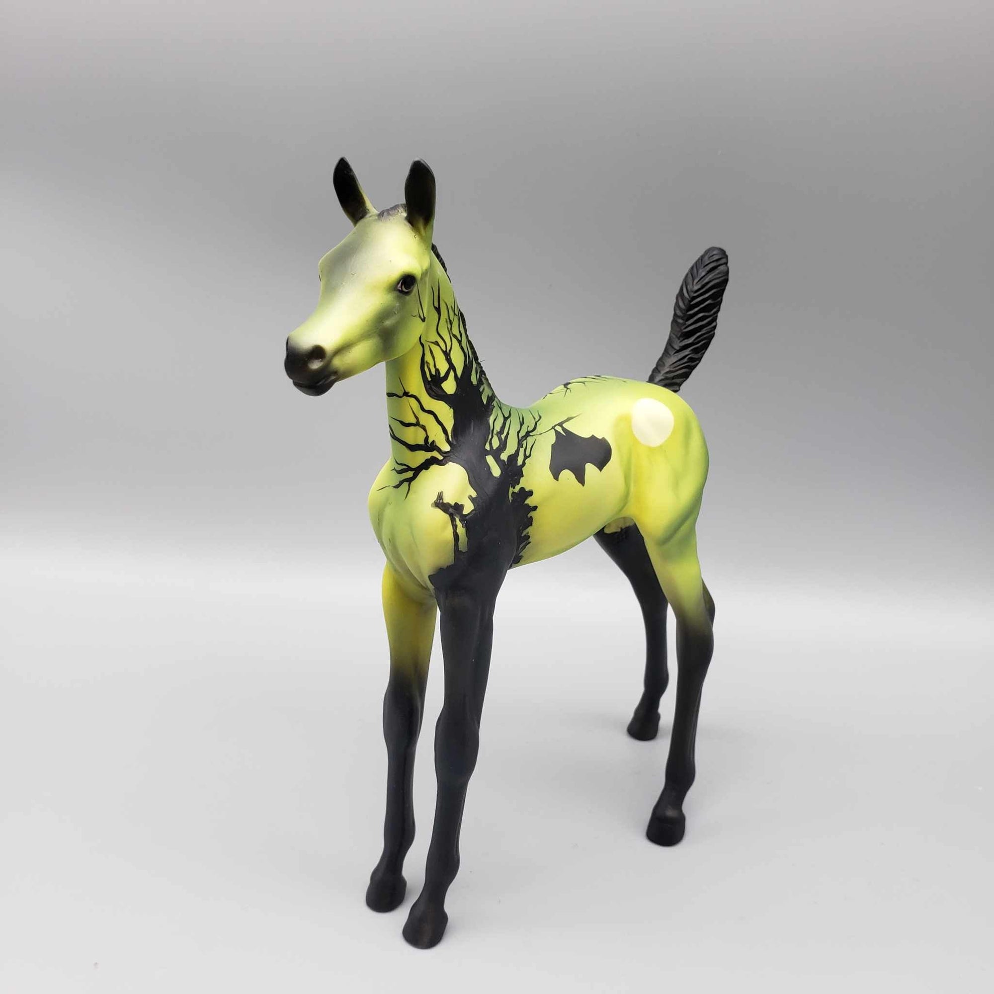 Bats About You OOAK Green Deco Bat Design Arab Foal By Dawn Quick Moonlight Madness 2023 MM23