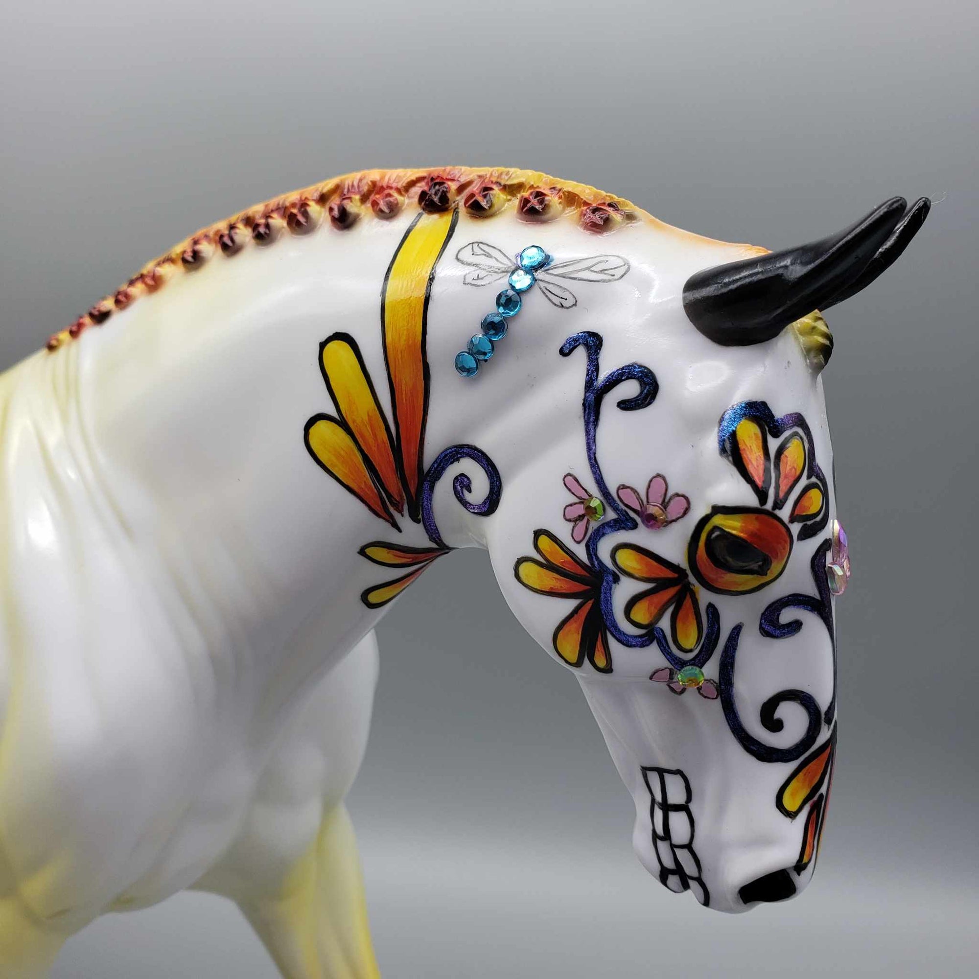 Dragonfly Dreams OOAK Sugar Skull Irish Draught By Dawn Quick Facebook Auction MM23