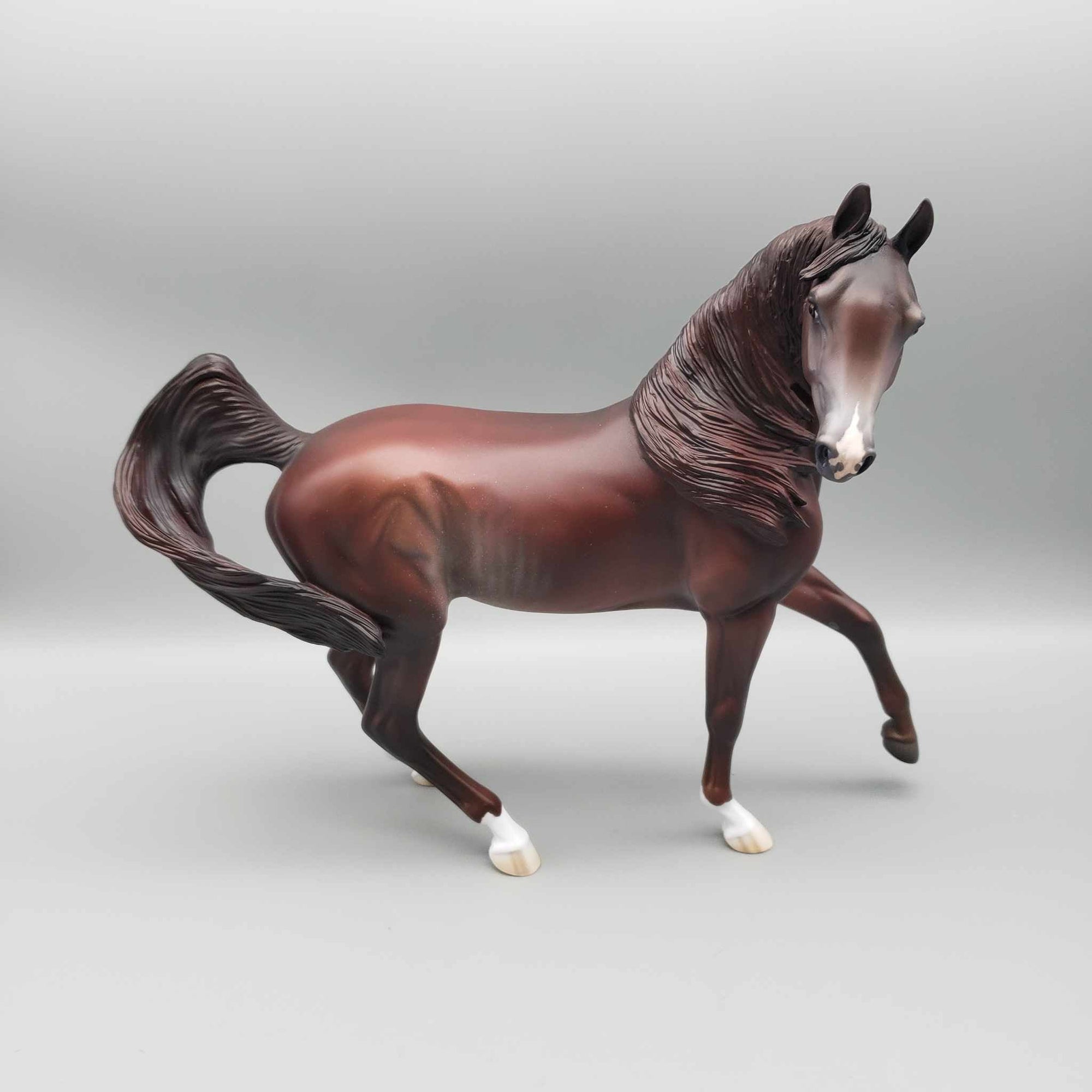 Peppermint Cocoa LE 15 Run Liver Chestnut with Rabicano Arab Mare By Jess Hamill Holiday Sale HS23