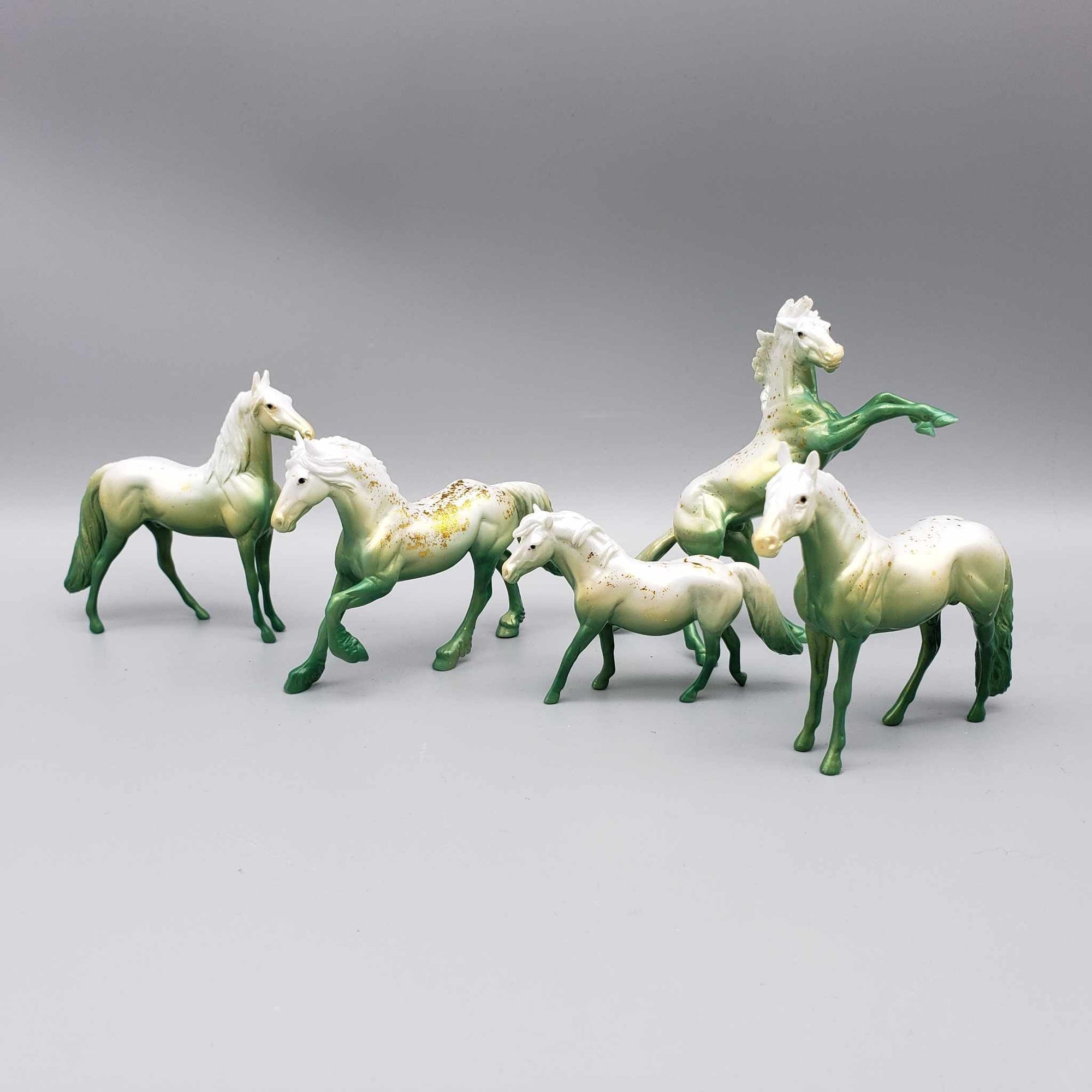 Grab Bag Holiday Chip LE 30 Green White and Gold Chip - Half Glossy - Painted By Ashley Palmer Holiday Sale HS23