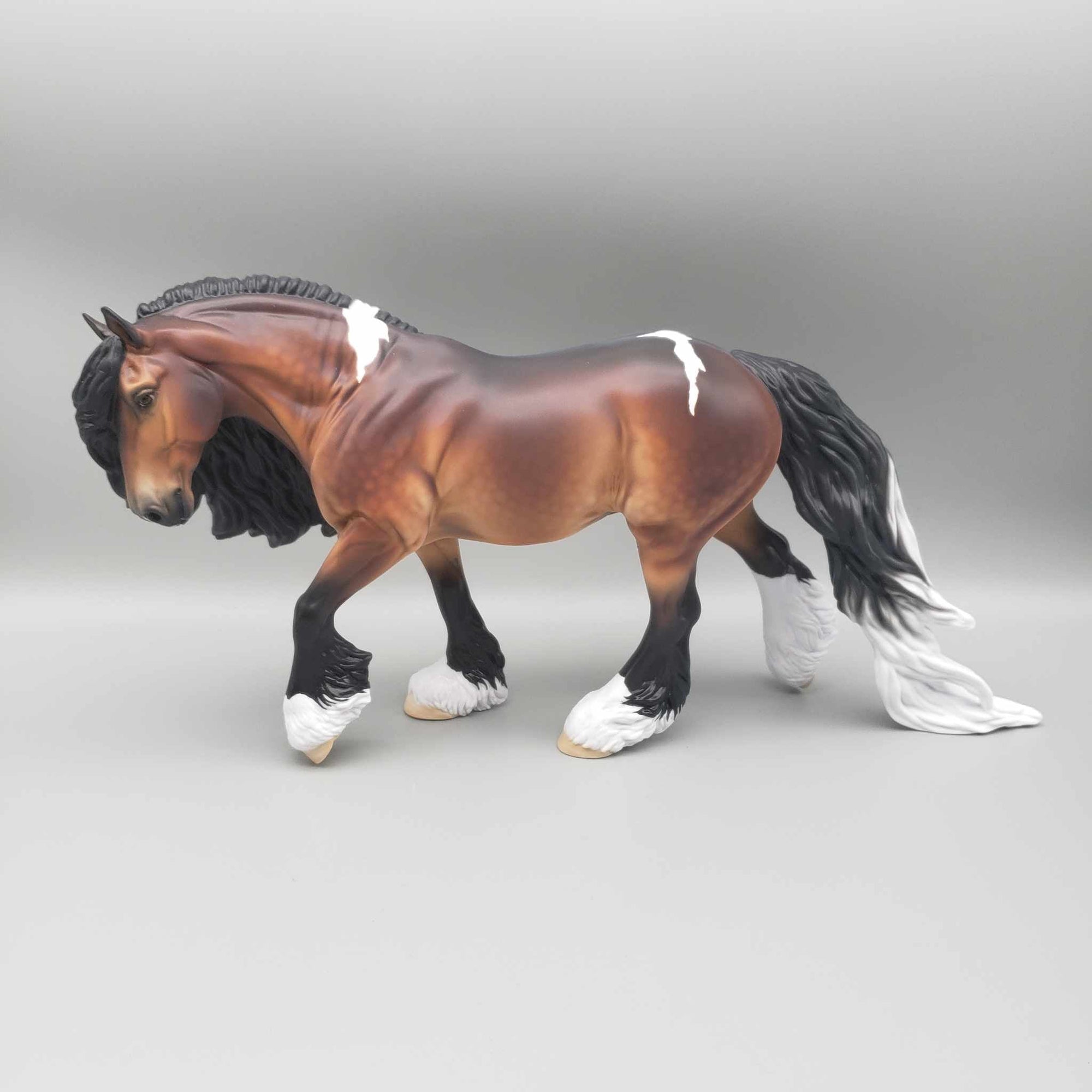 Blazing Bright OOAK Dappled Bay Minimal Tobiano Cob By Ellen Robbins Holiday Sale HS23