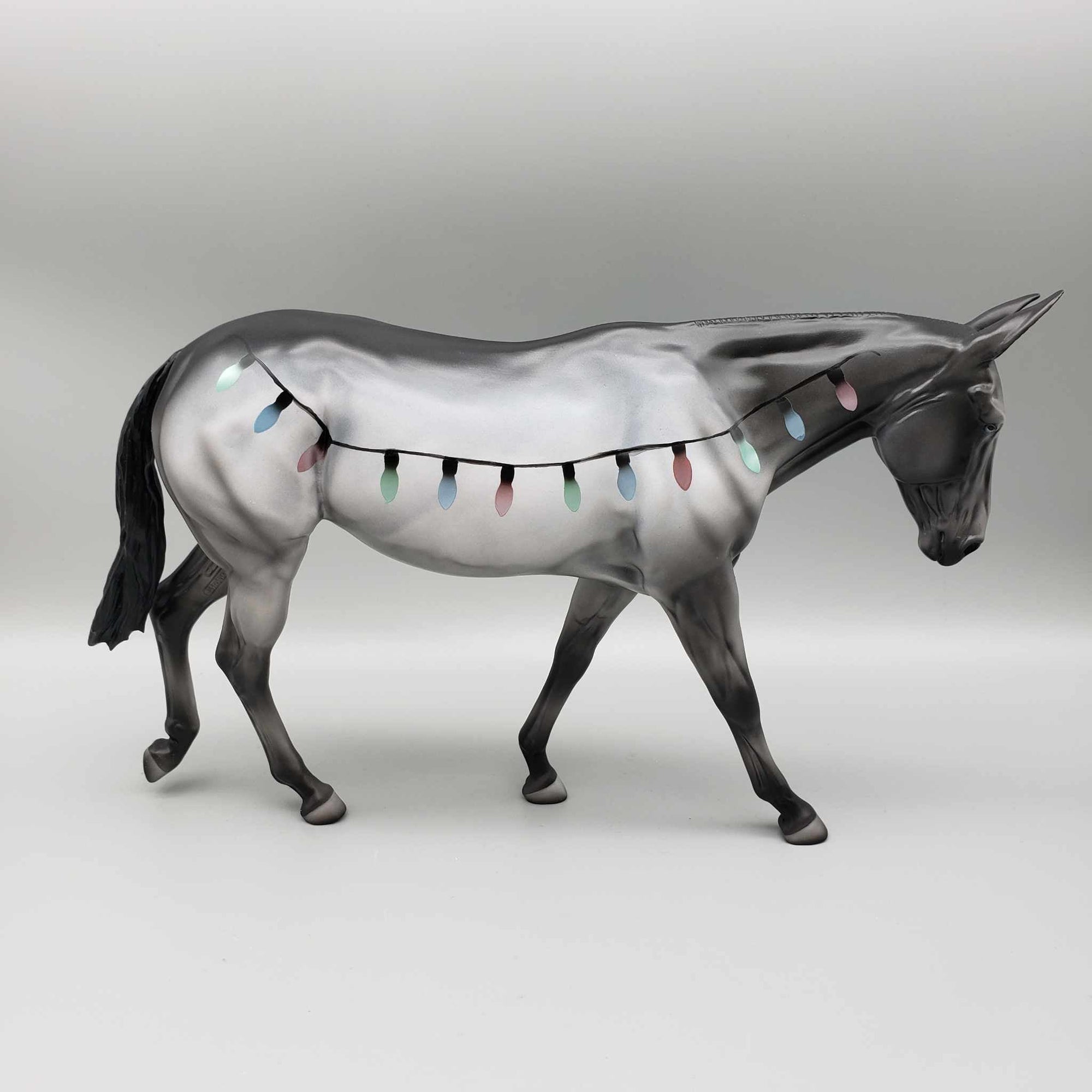 Holiday Lights OOAK Gray Deco String of X-Mas Lights Mule By Angela Marleau Holiday Sale HS23