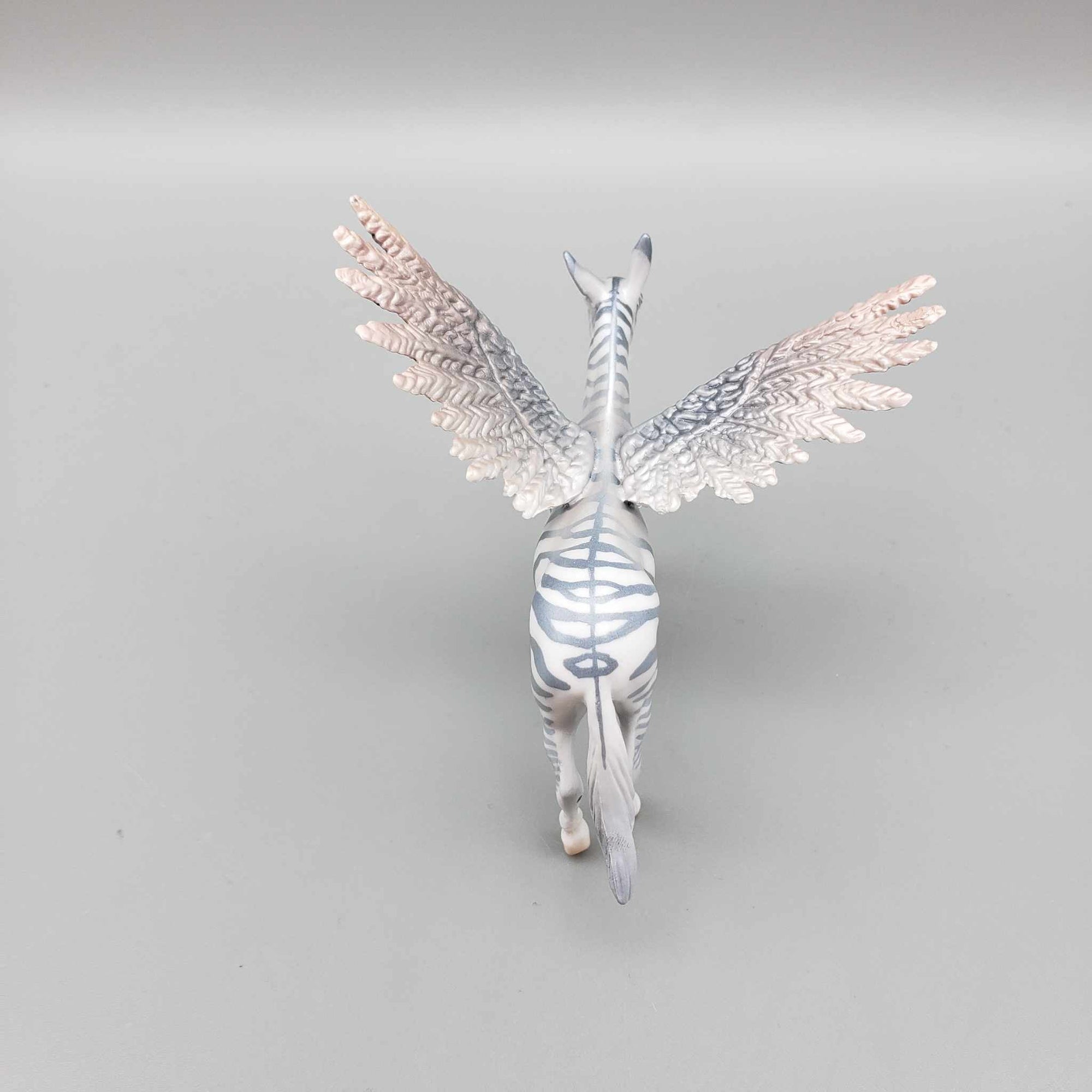 Elfie OOAK Deco Gray Winged Zebra Mule Chip By Jess Hamill Holiday Sale HS23