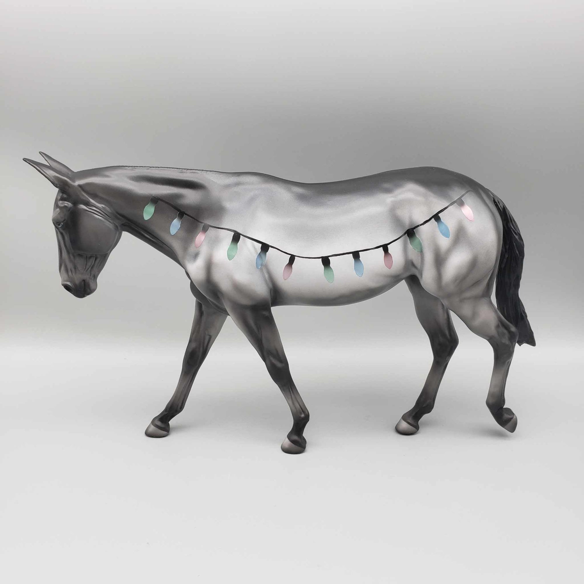 Holiday Lights OOAK Gray Deco String of X-Mas Lights Mule By Angela Marleau Holiday Sale HS23