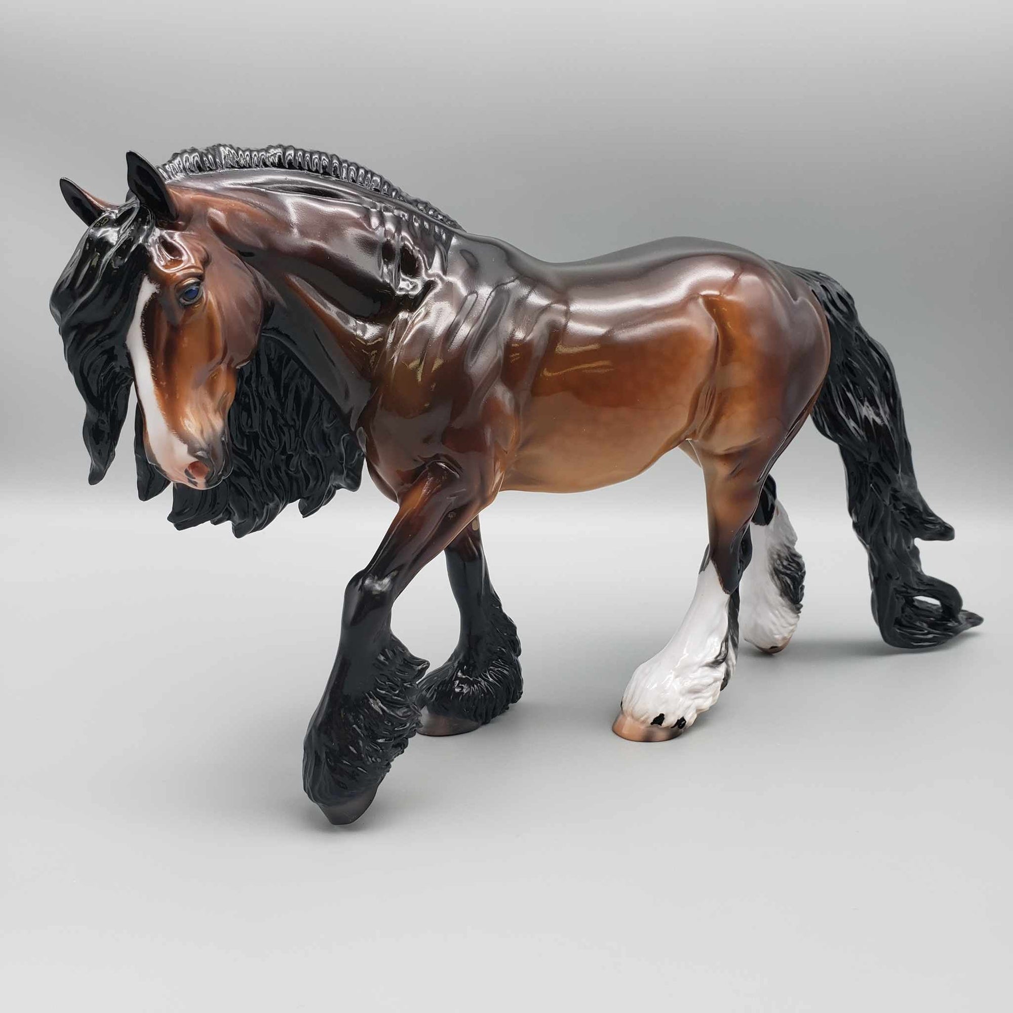 Maddox OOAK Dappled Bay Irish Cob By Caroline Boydston