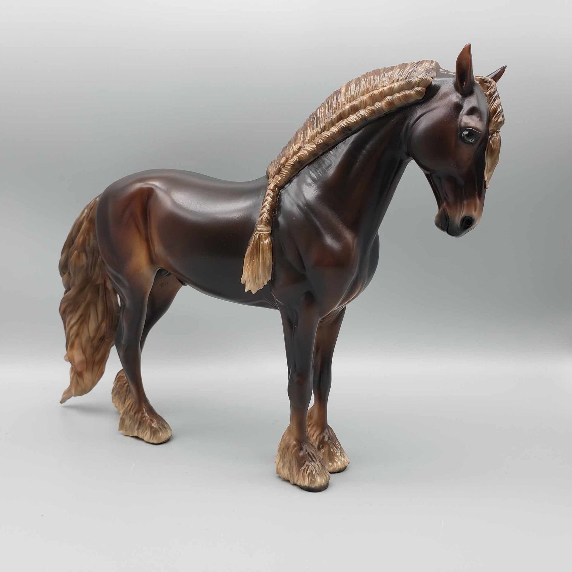 Flickering Firelight OOAK Chestnut Friesian Andalusian By Ashley Palmer Holiday Best Offers 12/11/23