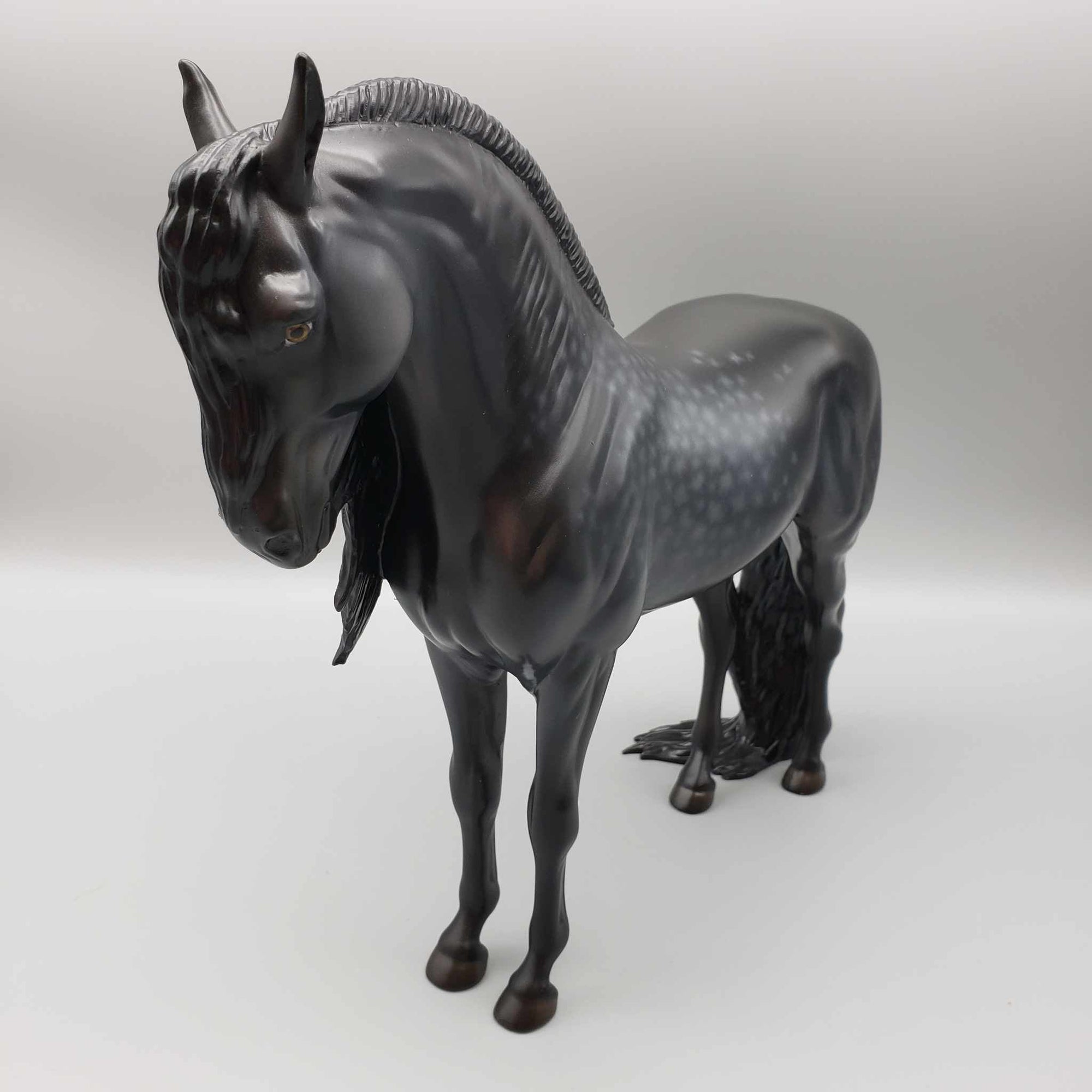 Black Buttons OOAK Star Dappled Black W/ Long Mane & Puddle Tail Andalusian By Jess Hamill Holiday Sale HS23