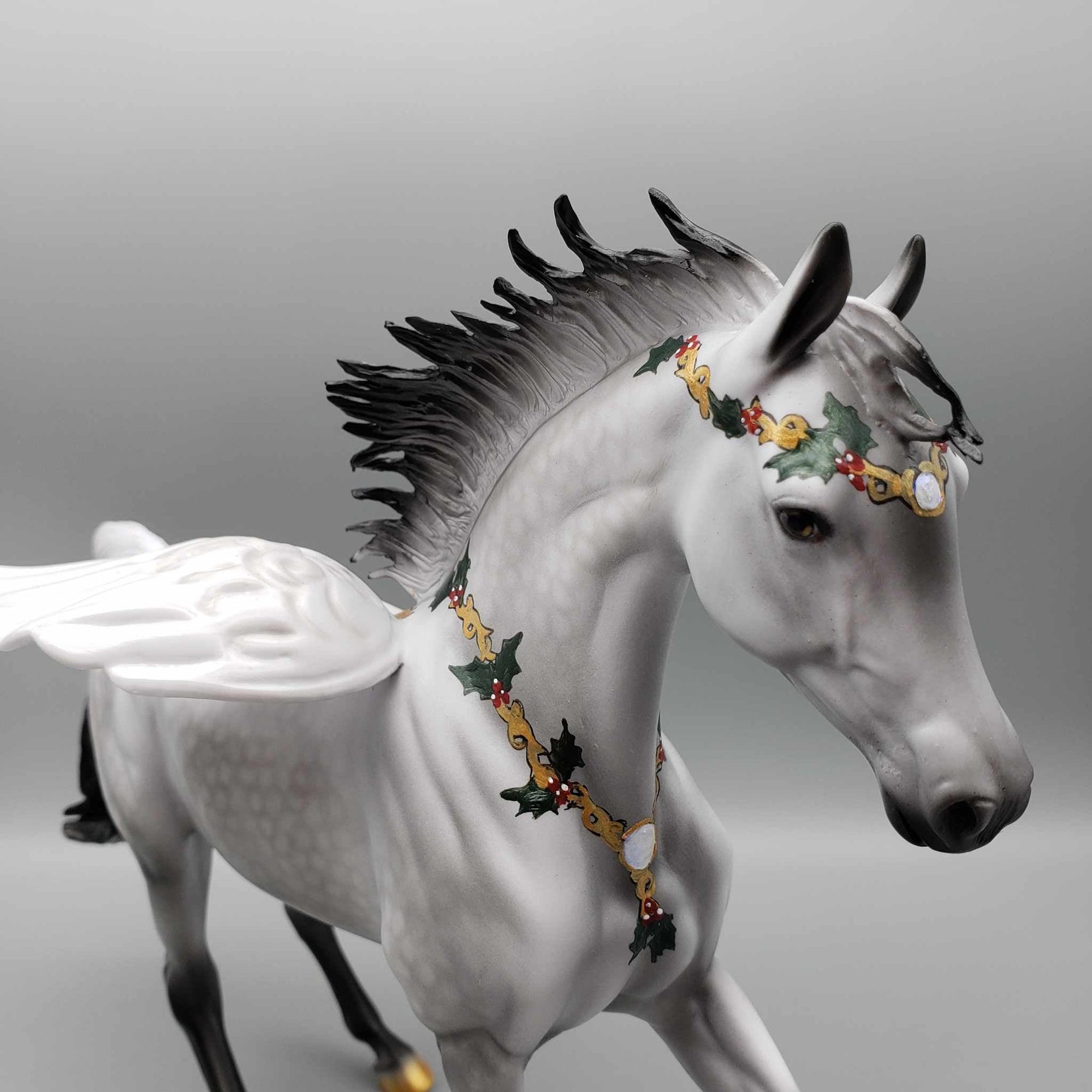 Angel Watching Over You OOAK Angel Wing Dappled Grey Arab Mare By Dawn Quick Holiday Best Offers 12/11/23