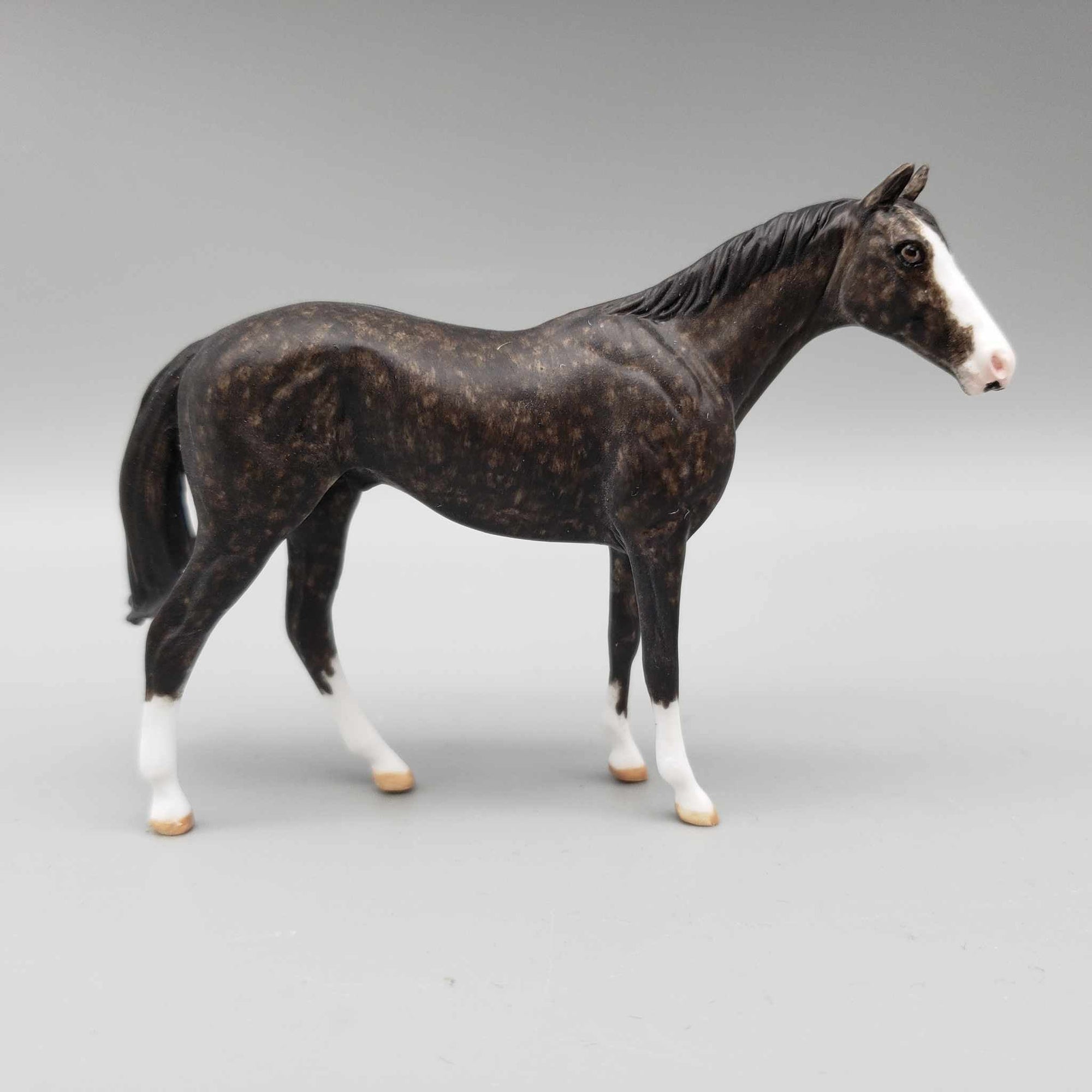 Greenleaes OOAK Star Dappled Dark Bay Thoroughbred Chip By Andrea Thomason Holiday Sale HS23