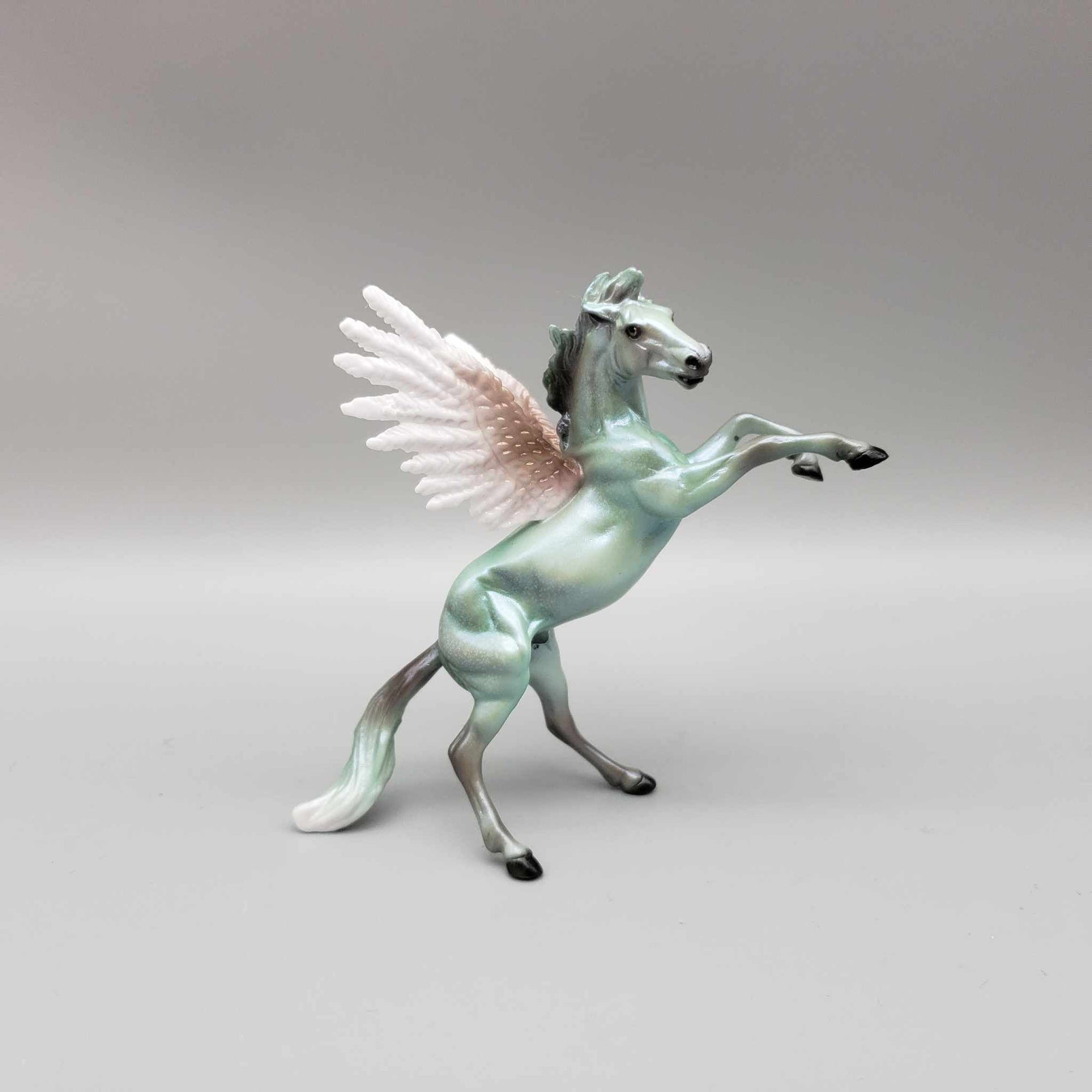 Evergreen OOAK Deco Green Rearing Chip with Angel Wings By Ellen Robbins Holiday Sale HS23