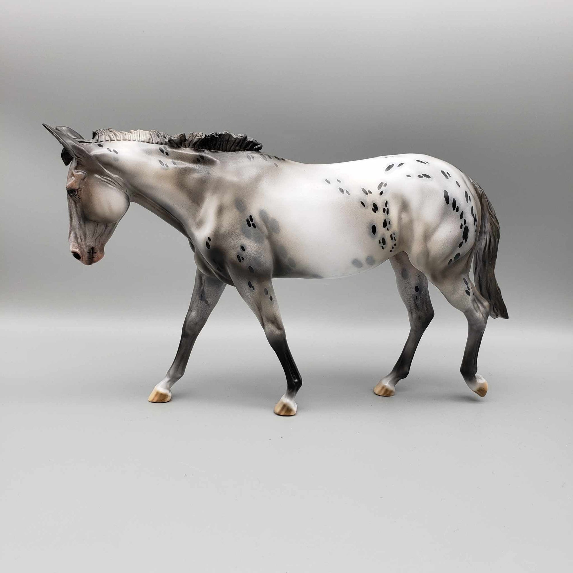 Dawn's Early Light OOAK Grey Appaloosa Mule By Dawn Quick