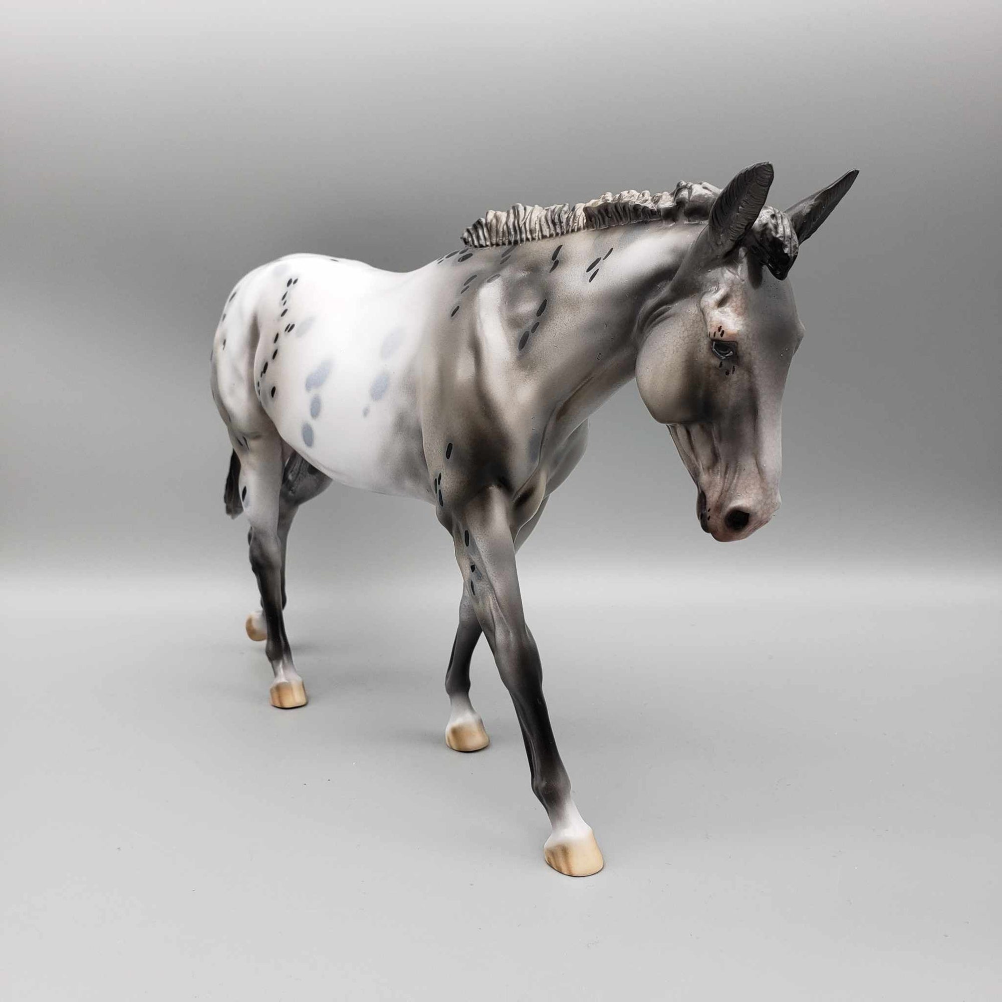 Dawn's Early Light OOAK Grey Appaloosa Mule By Dawn Quick