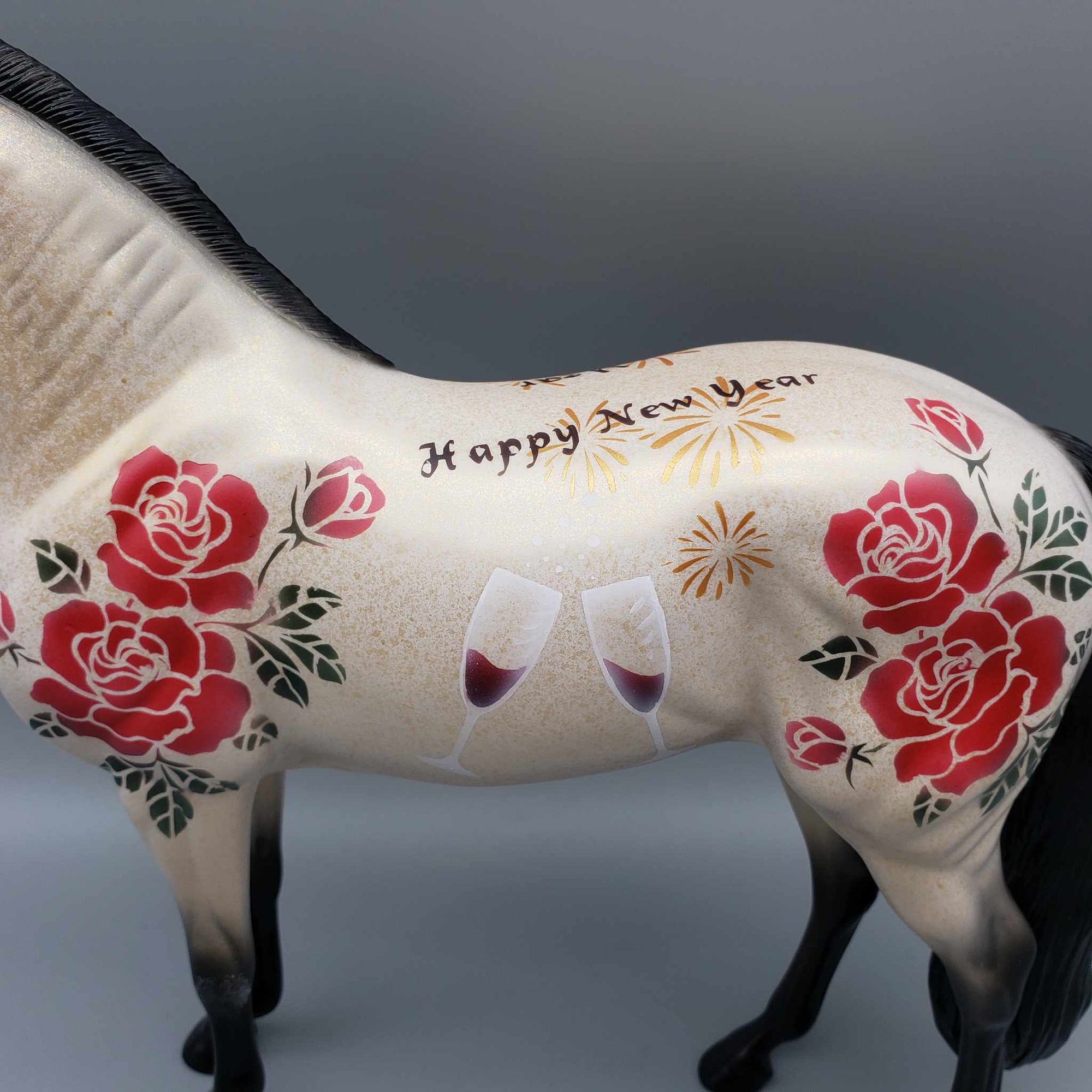 Twelve O'clock Toast OOAK Deco Andalusian By Dawn Quick New Year Sales Collection NY23