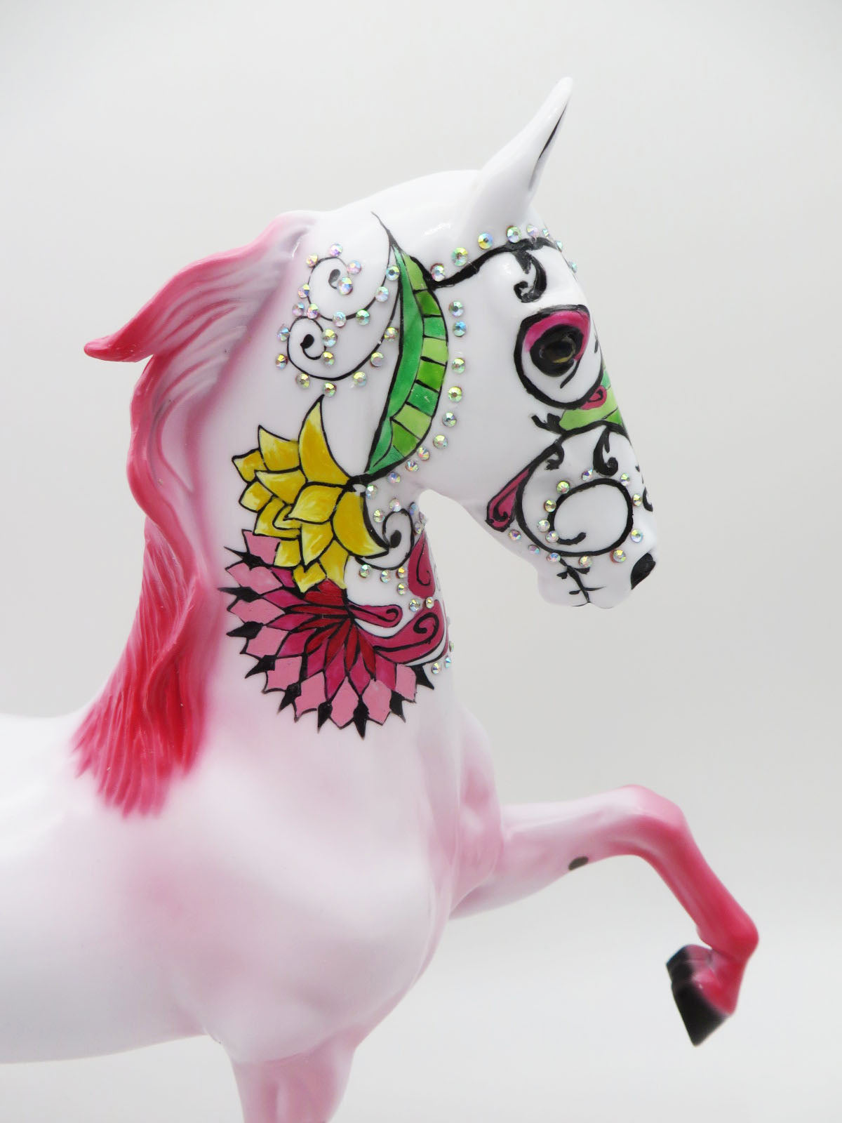 Alabanza - OOAK Sugar Skull Saddlebred Horse By Dawn Quick