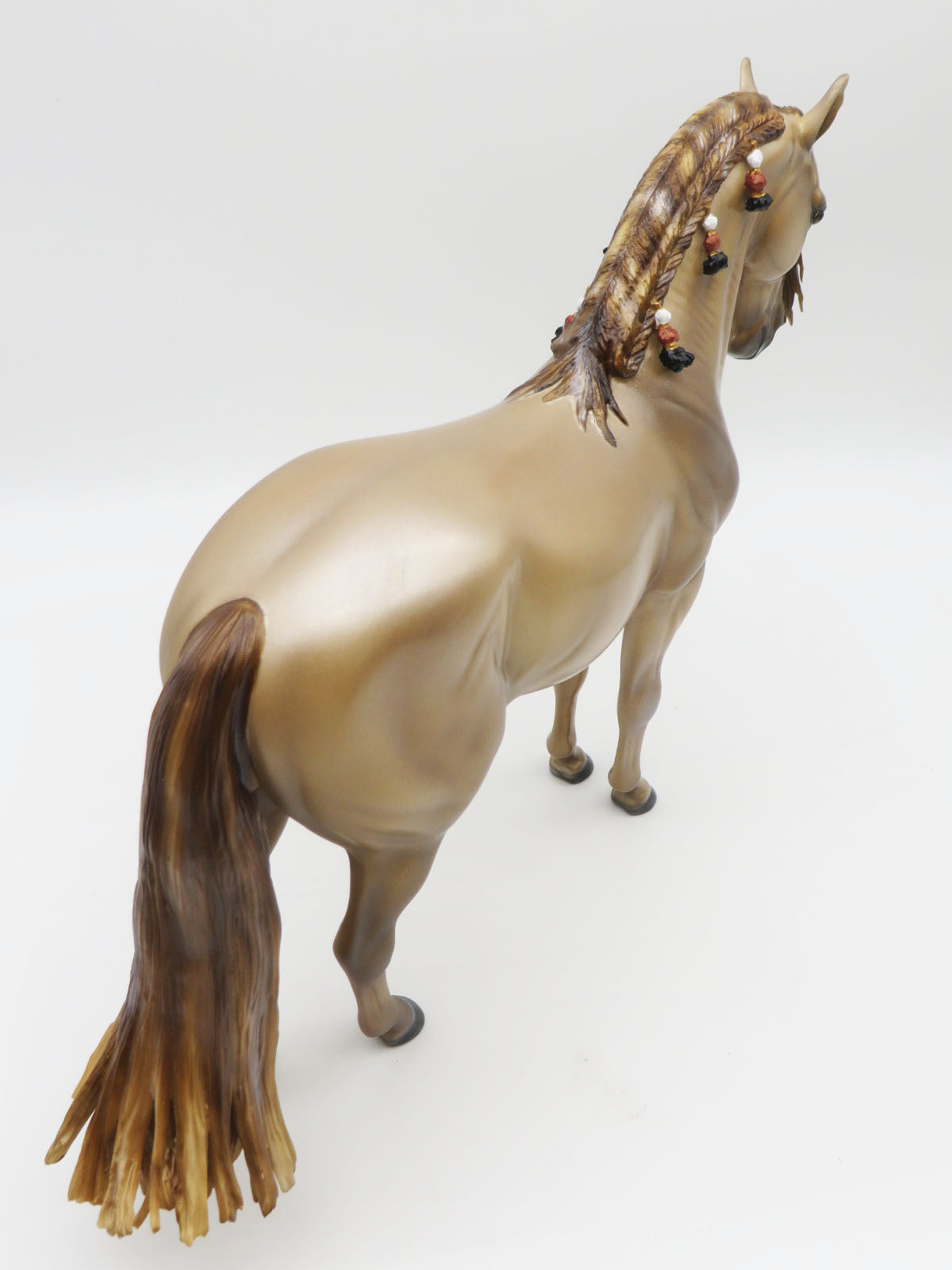 APOLLO DE SOMMER - OOAK - PEARL ANDALUSIAN STALION - PAINTED BY MYLA PEARCE BEST OFFER 9/30/22