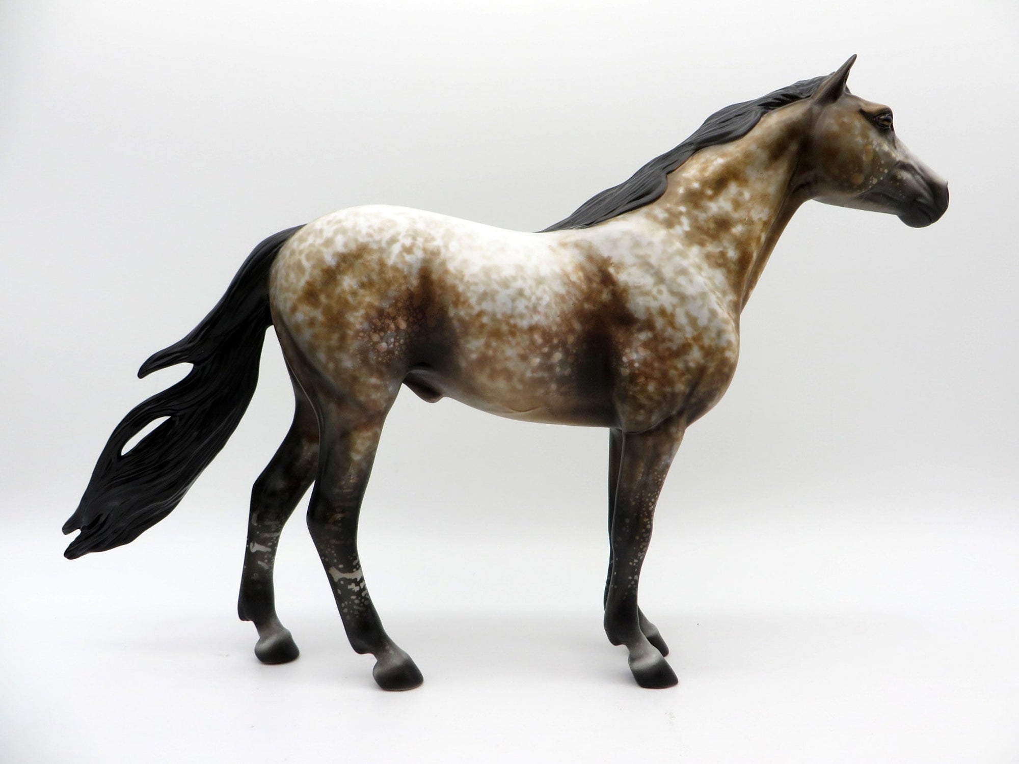 Art-OOAK Buckskin Roan Mustang Painted By Al EQ 21