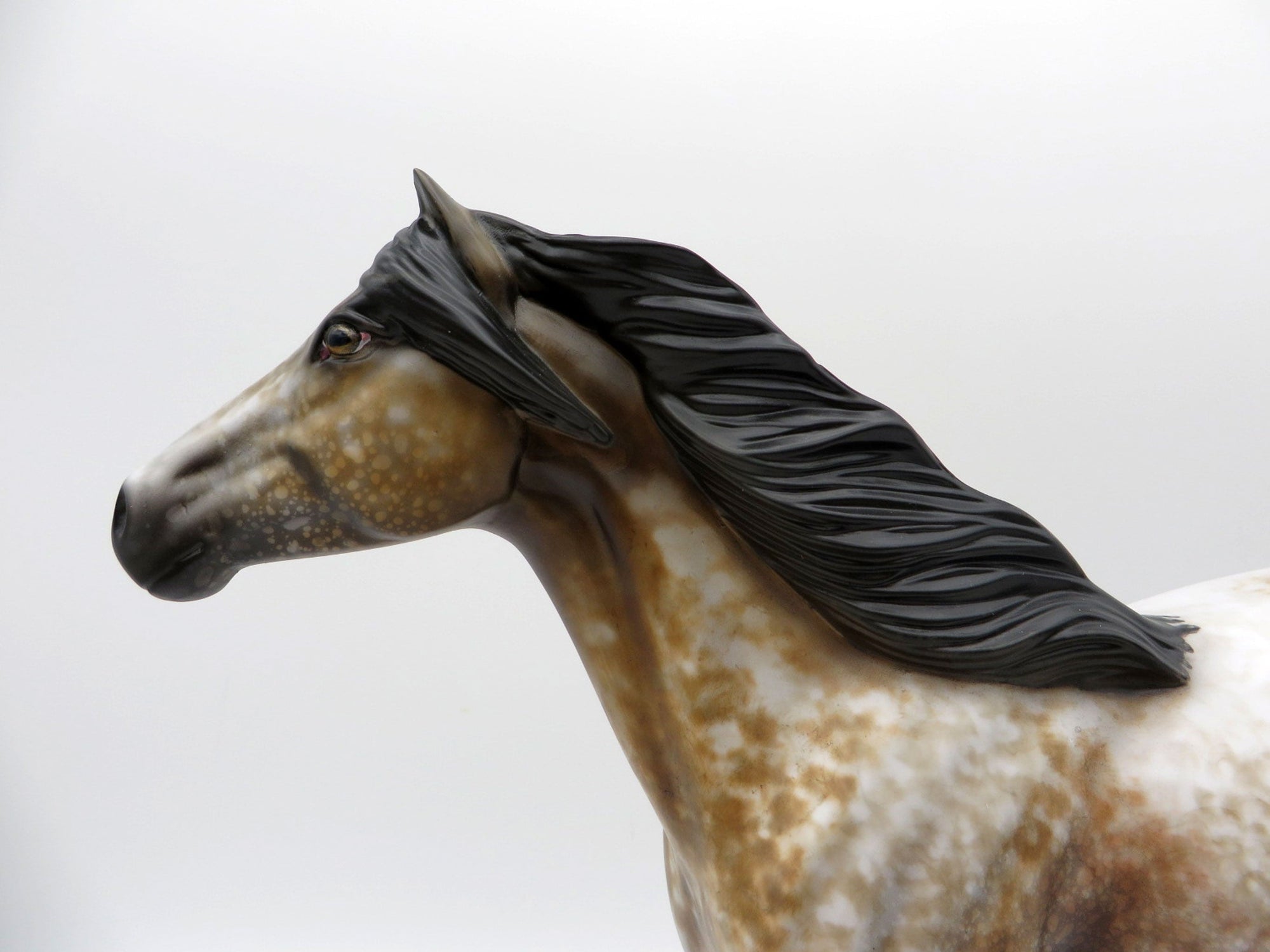 Art-OOAK Buckskin Roan Mustang Painted By Al EQ 21