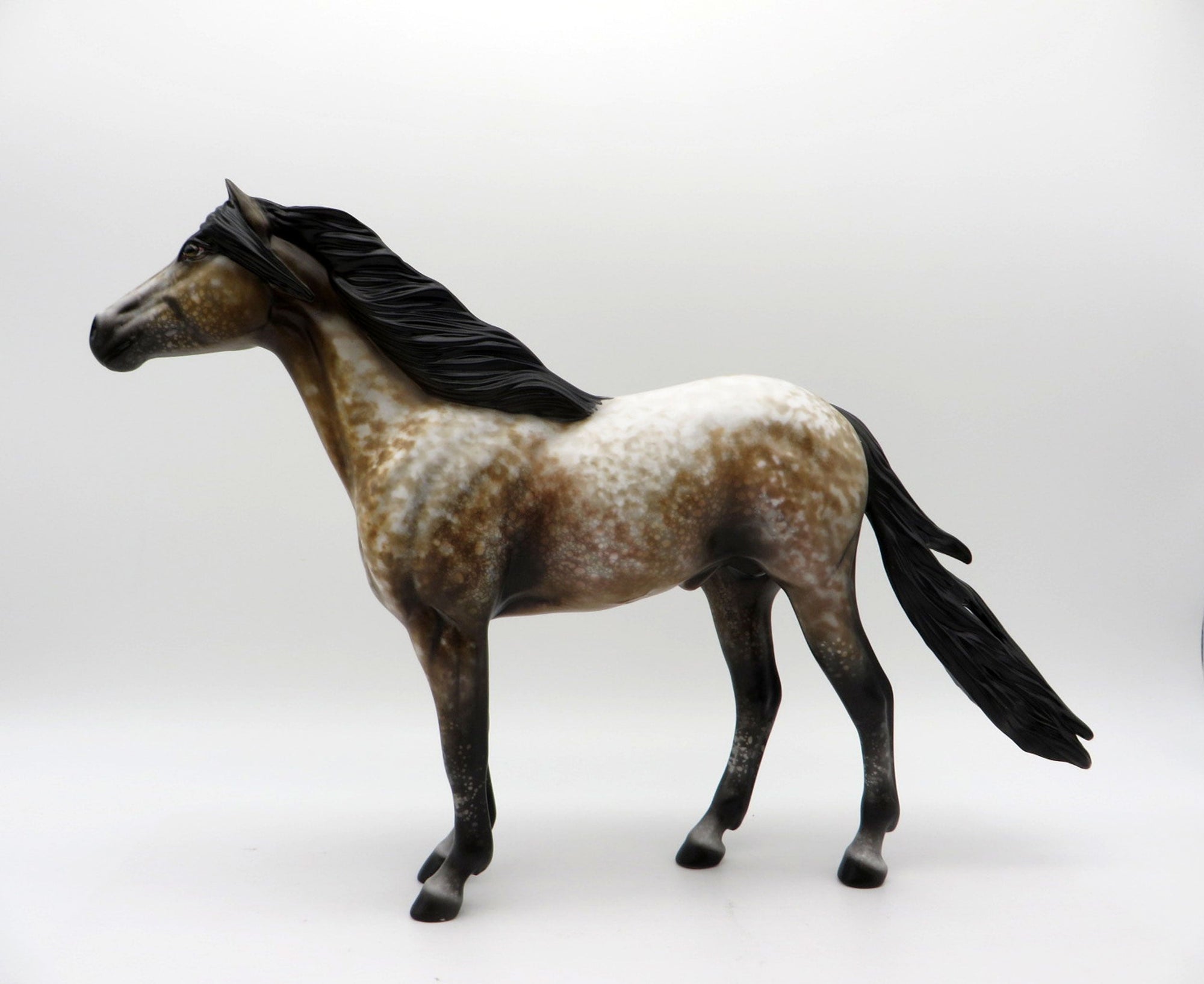 Art-OOAK Buckskin Roan Mustang Painted By Al EQ 21