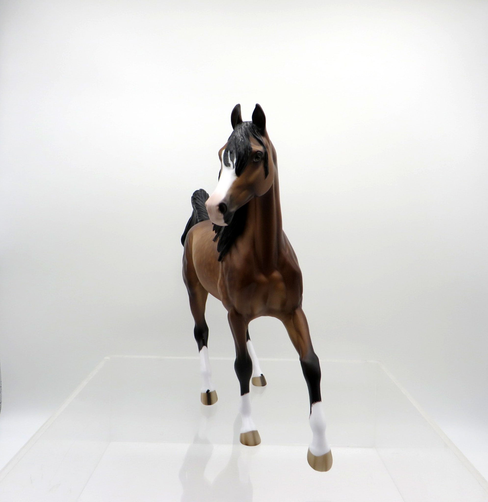 Arwen-OOAK Dapple Bay Arabian Painted by Sheryl Leisure 3/15/21