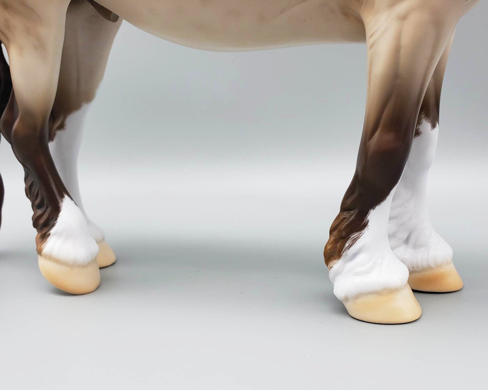 SAMPLE of Windsor Custom Reverse Dappled Champagne Heavy Draft Stallion By Ellen Robbins