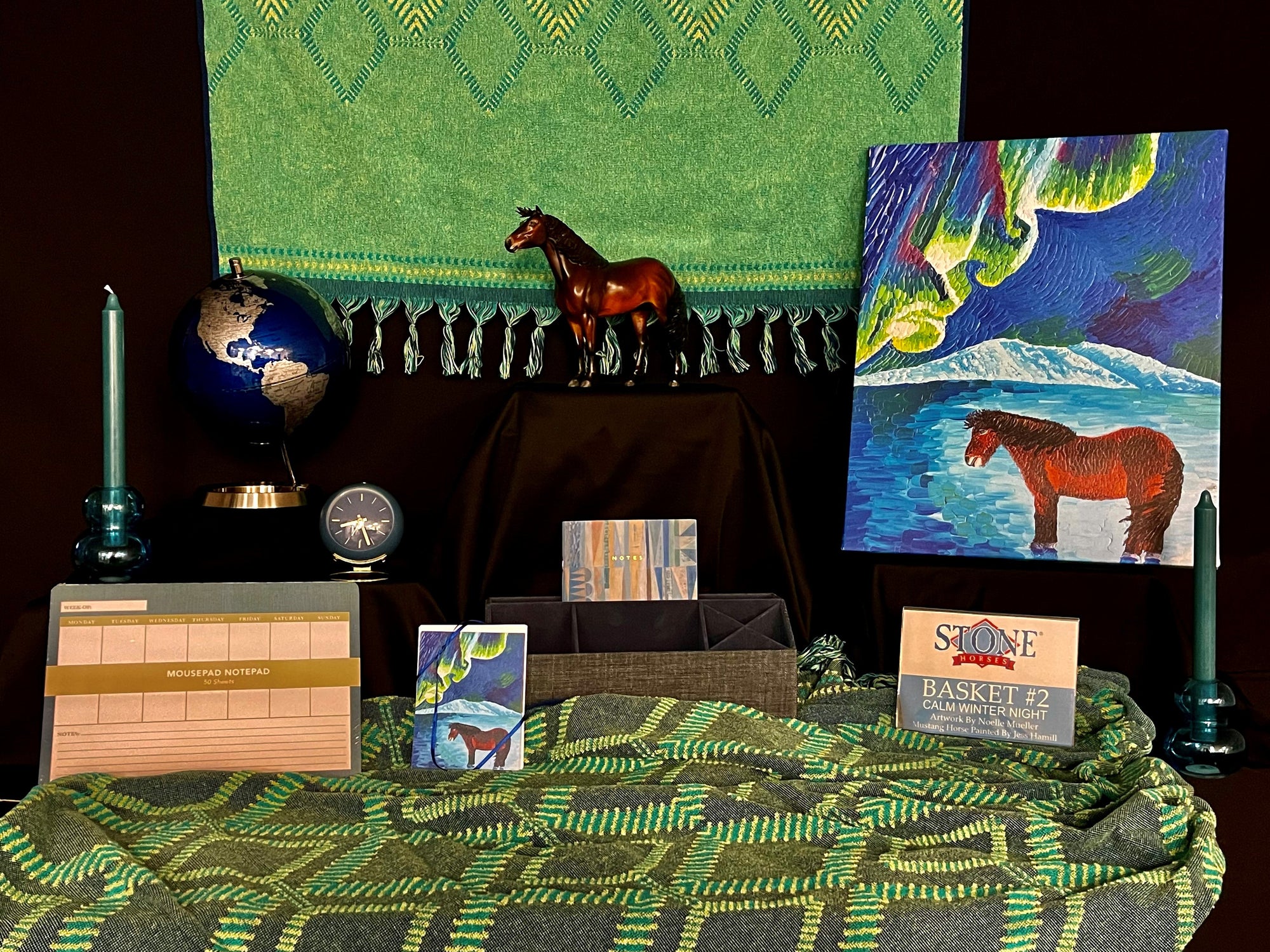 Calm Winter Night Basket 2 Equilocity 2023 Bay Mustang By Jess Hamill EQ23