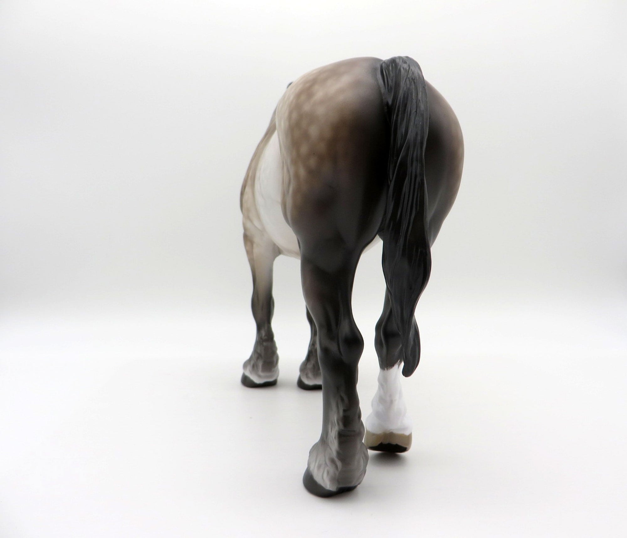 Beach Baby-OOAK Dapple Grey Heavy Draft Mare Painted by Sheryl Leisure 8/9/21