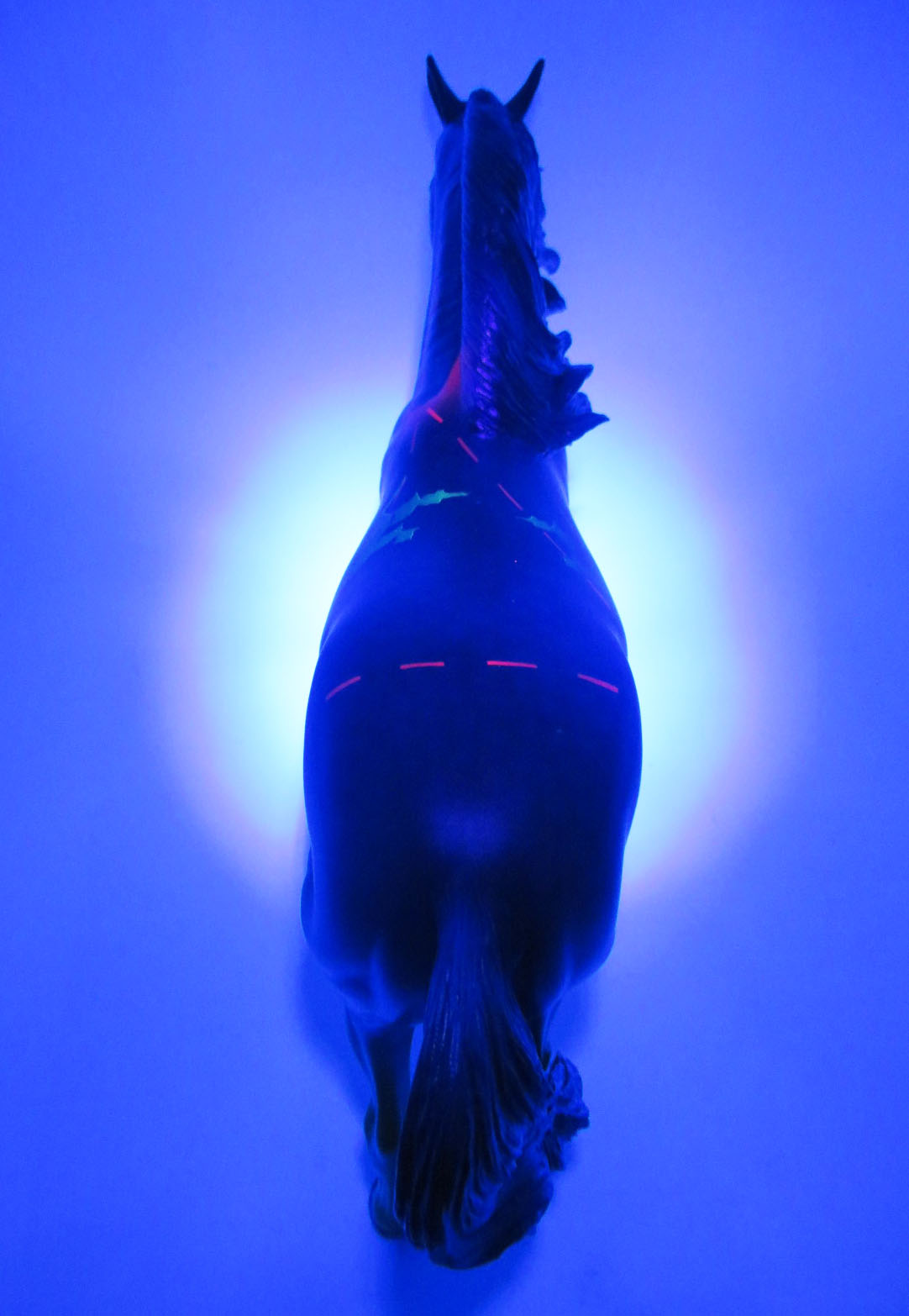 Bermuda - OOAK - BEST OFFER - Custom Decorator Andalusia with Blacklight Activated Deisgn - Painted By Ellen Robbins - MM22