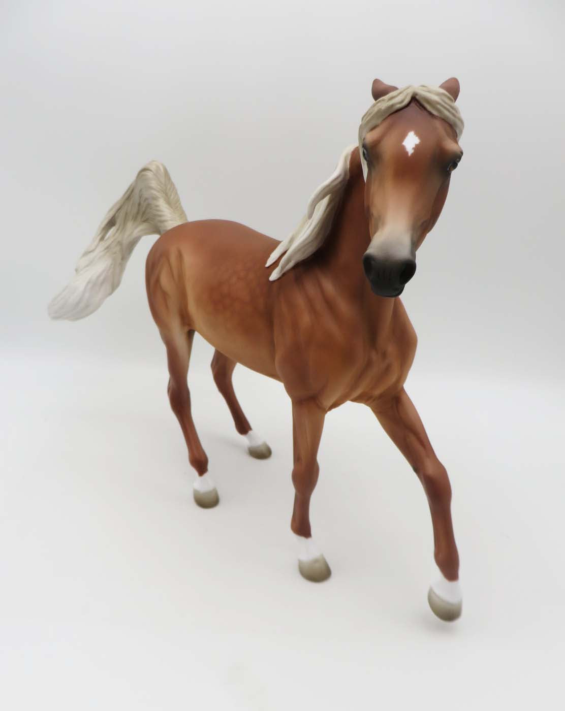 Beth LE 15 Custom Pinned Ear Dappled Chestnut with Flaxen Mane and Tail By Jess Hamill - SHCF23