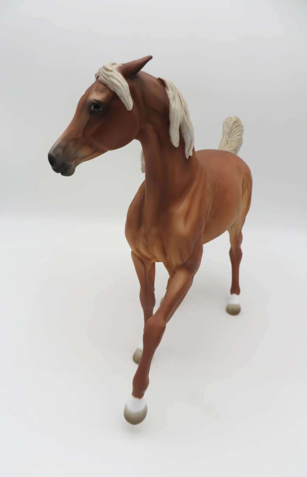 Beth LE 15 Custom Pinned Ear Dappled Chestnut with Flaxen Mane and Tail By Jess Hamill - SHCF23