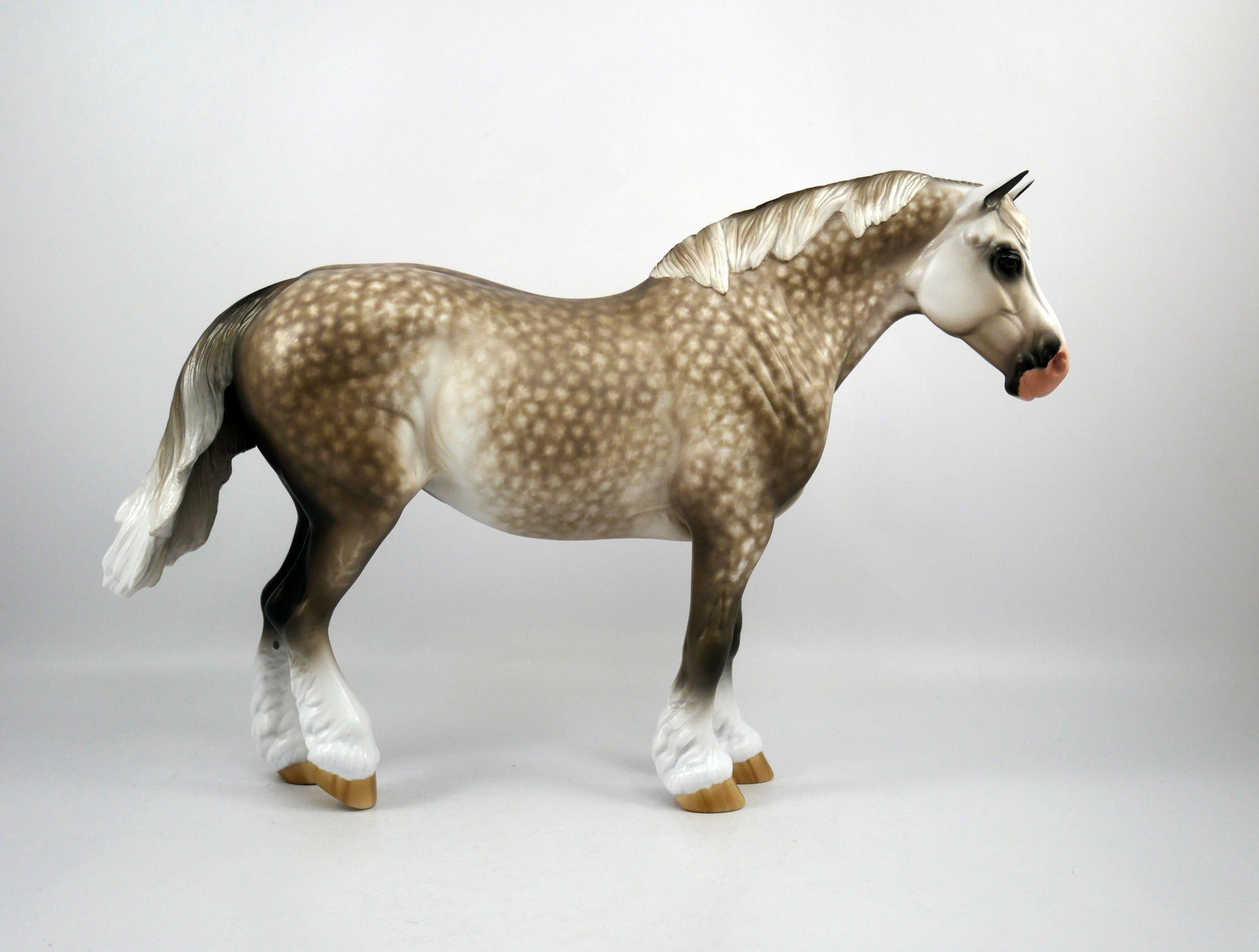 Bitsy Bloom-OOAK Dapple Grey Heavy Draft Painted By Sheryl Leisure 1/15/21