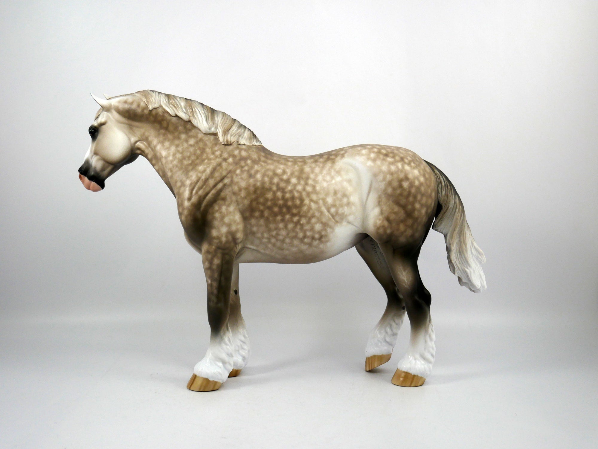 Bitsy Bloom-OOAK Dapple Grey Heavy Draft Painted By Sheryl Leisure 1/15/21