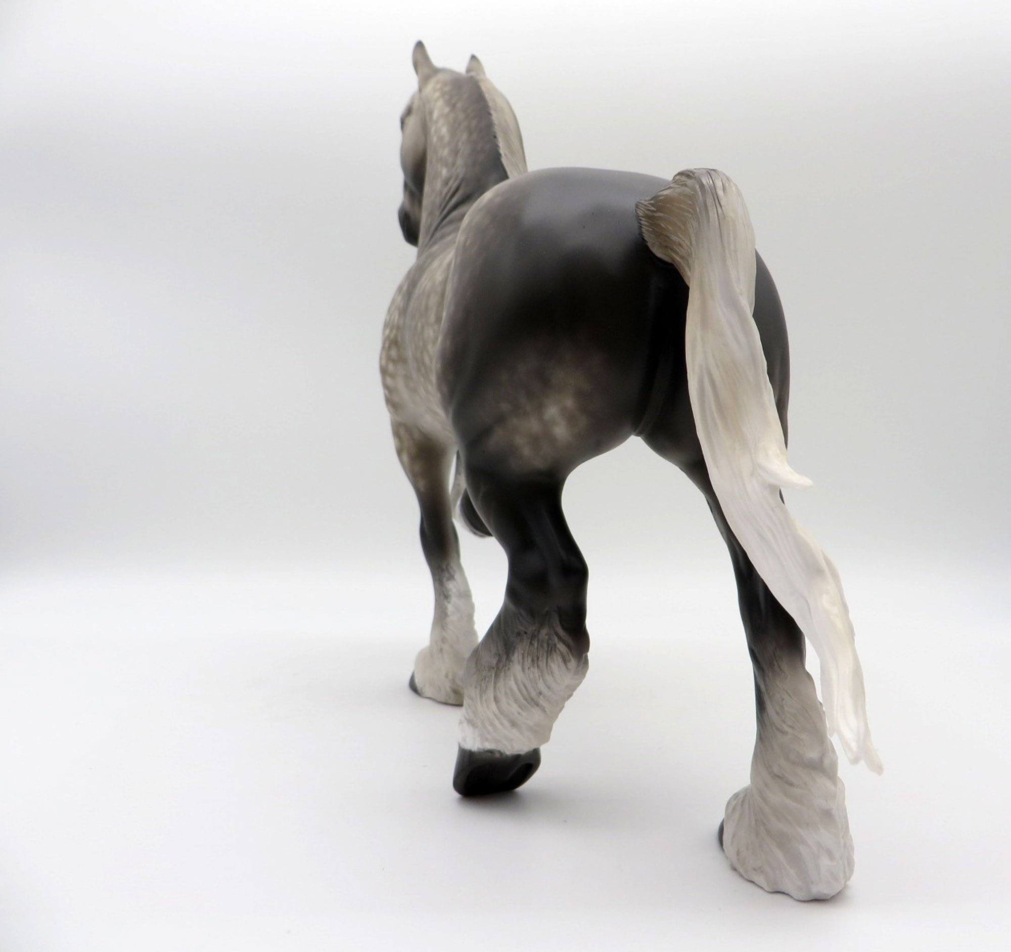 Blown Up A Storm-OOAK Dapple Grey Trotting Drafter Painted By Sheryl Leisure 6/7/21