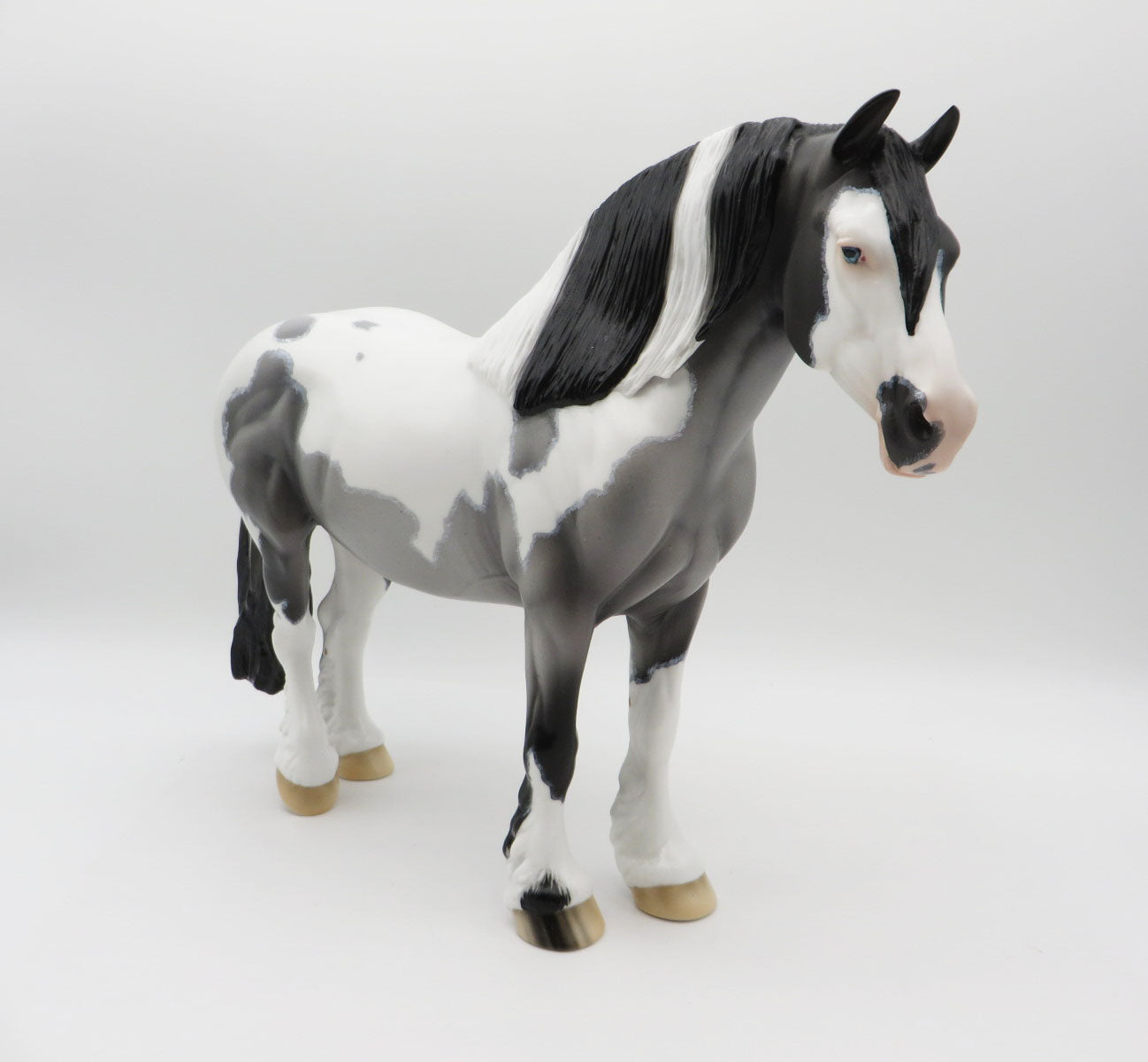 Blue Jay In A Blizzard- OOAK - Blue Roan Tobiano Heavy Draft By Ellen Robbins - Best Offers 1/30/23